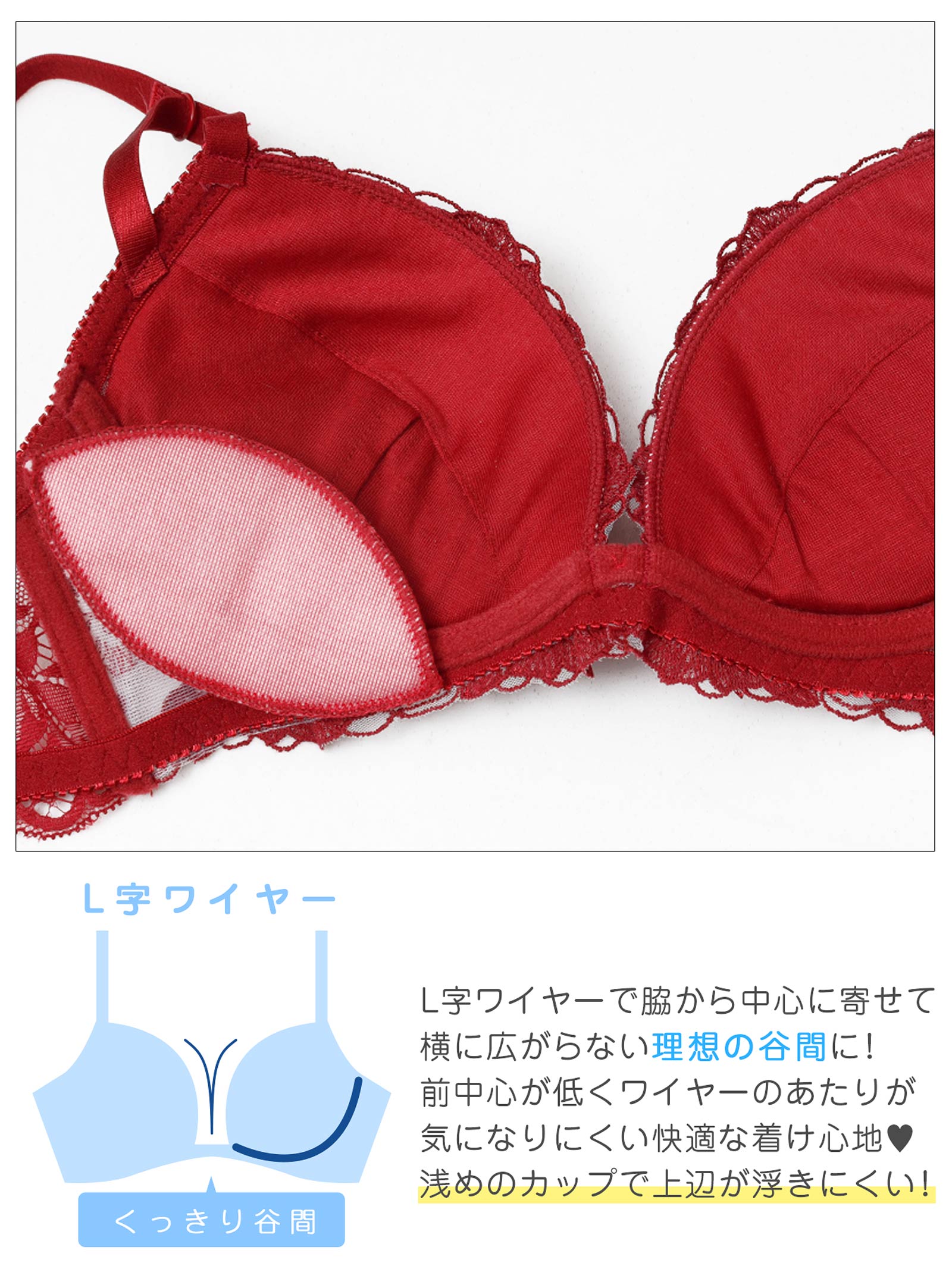 【3点セット】【EFサイズ】ベルフルールエンブロイダリーブラジャー&バック透けフルバック&Tバックショーツ