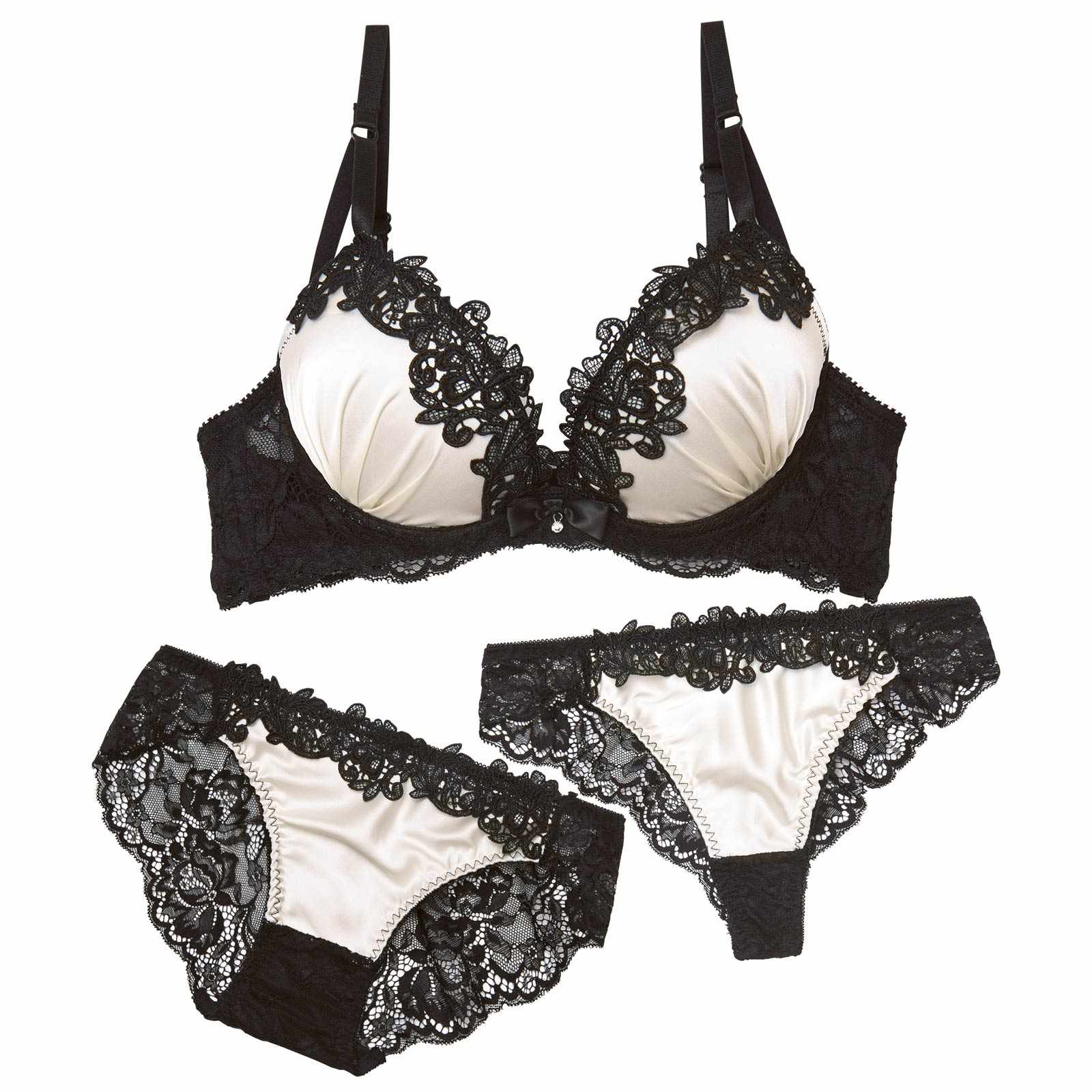 4/8新作!【3点セット】ノワールケミカルレースブラジャー&バック透けフルバック&ハーフバックショーツ