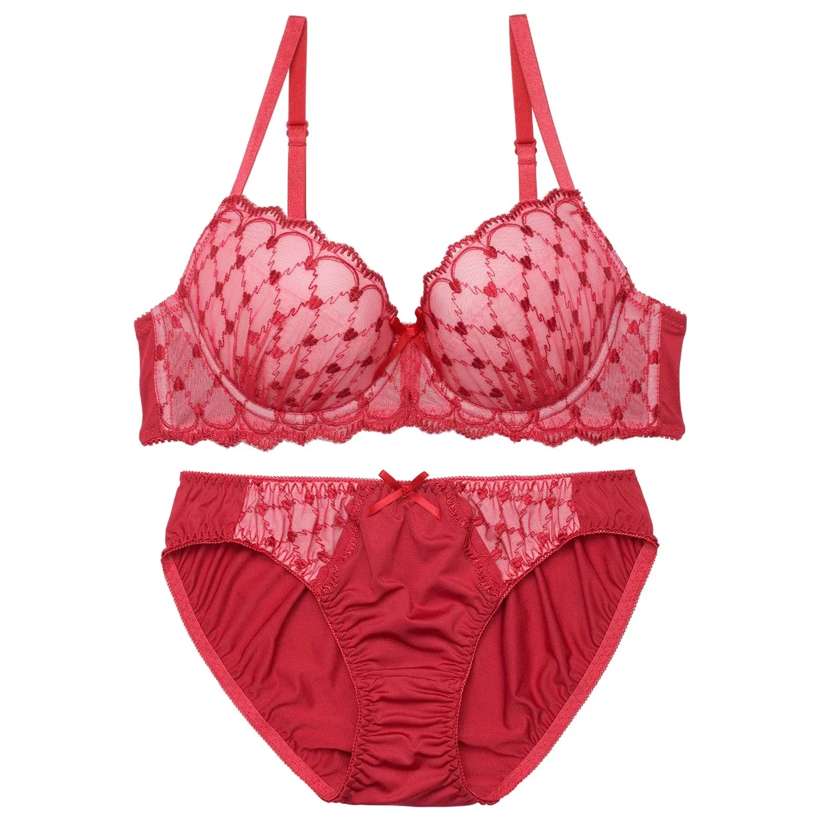 1/16新作!スウィートハートチャーミーブラジャー&フルバックショーツ - 【公式】247Lingerie