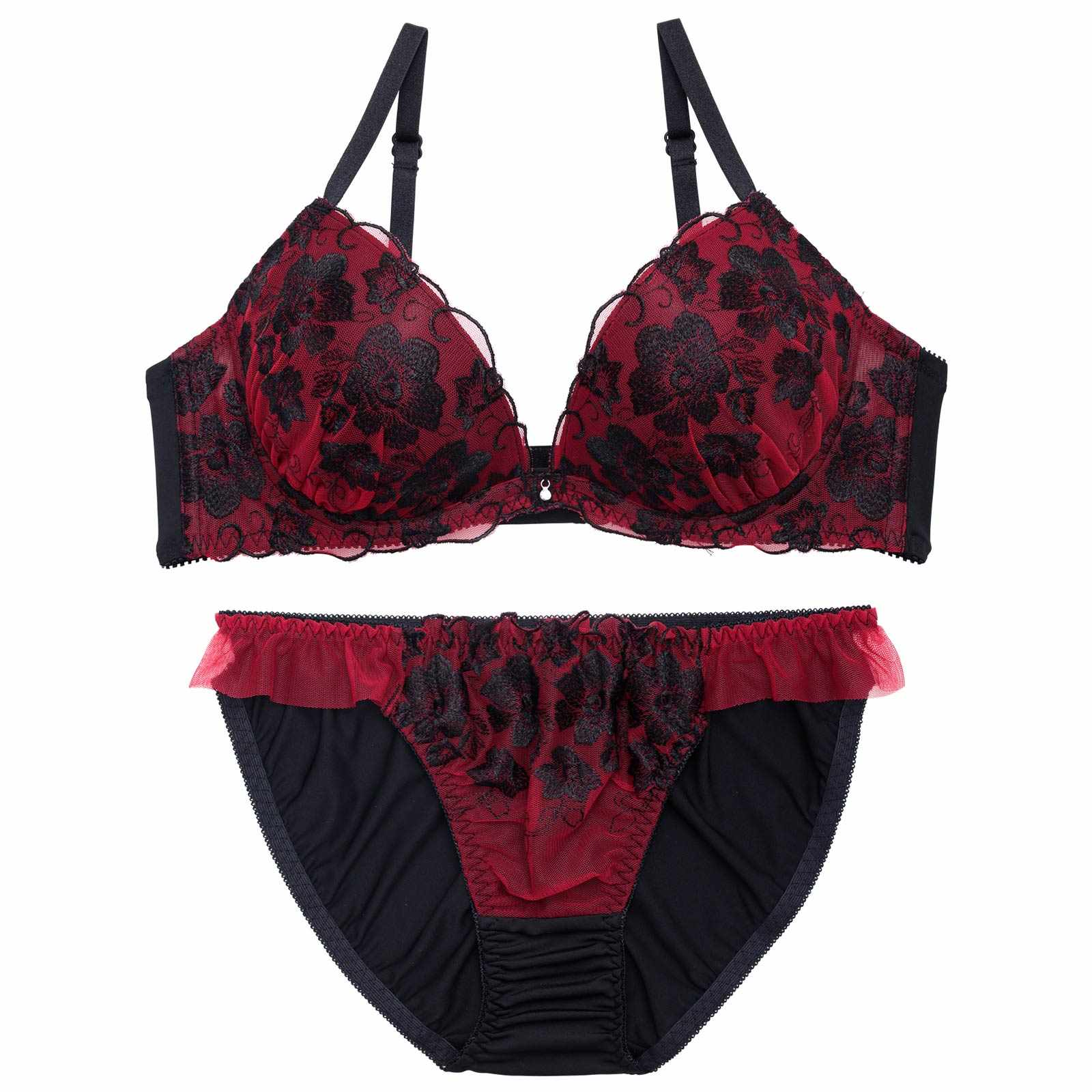 4/13新作!リッチディープローズブラジャー&フルバックショーツ