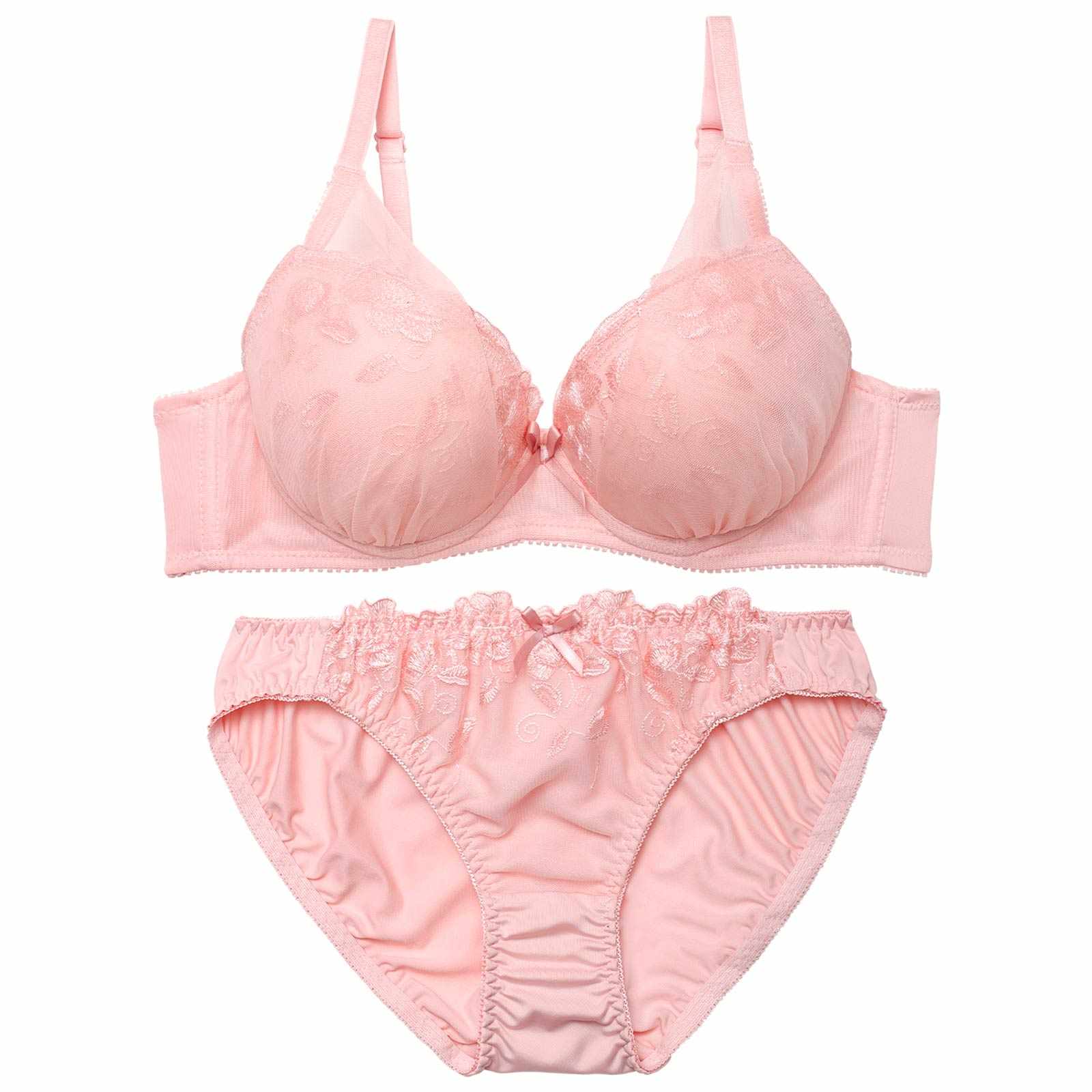 4/6新作!シアーチュールブーケブラジャー&フルバックショーツ