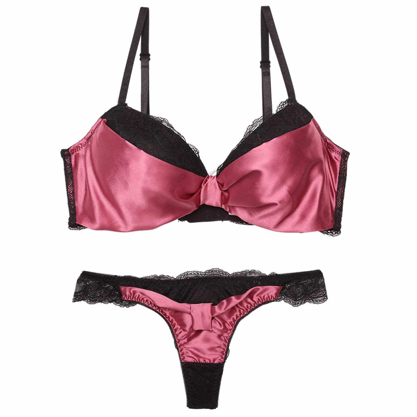 【三上悠亜着用】メルティーサテンリボン育乳脇高ブラジャー&バック透けTバックショーツ - 【公式】247Lingerie