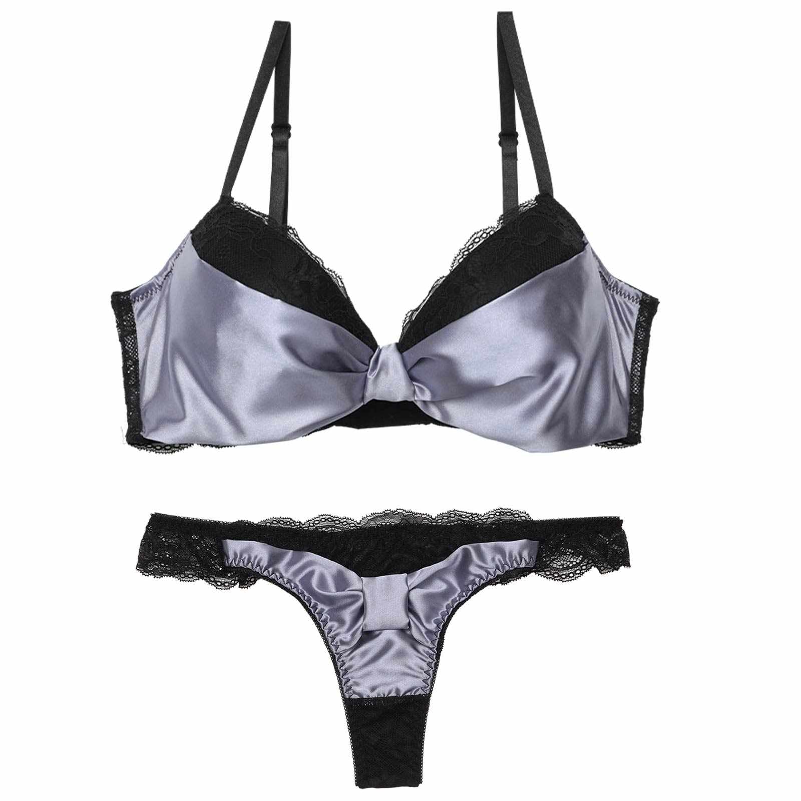 【三上悠亜着用】メルティーサテンリボン育乳脇高ブラジャー&バック透けTバックショーツ