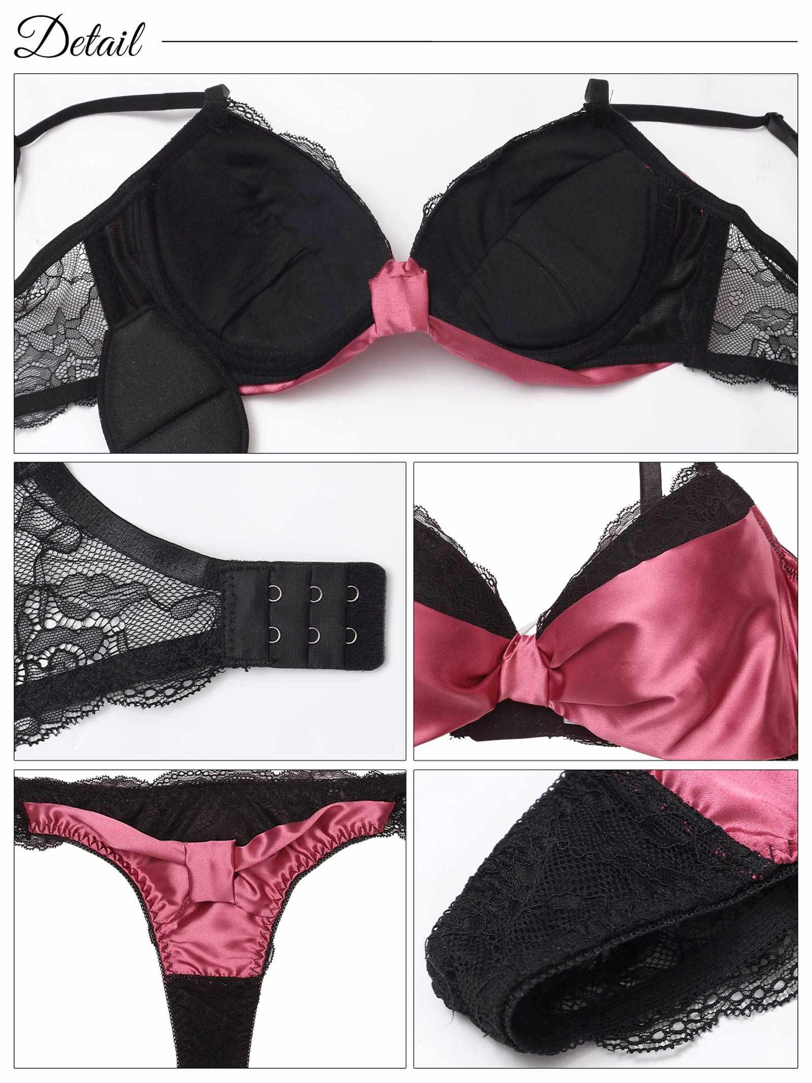 【三上悠亜着用】メルティーサテンリボン育乳脇高ブラジャー&バック透けTバックショーツ - 【公式】247Lingerie