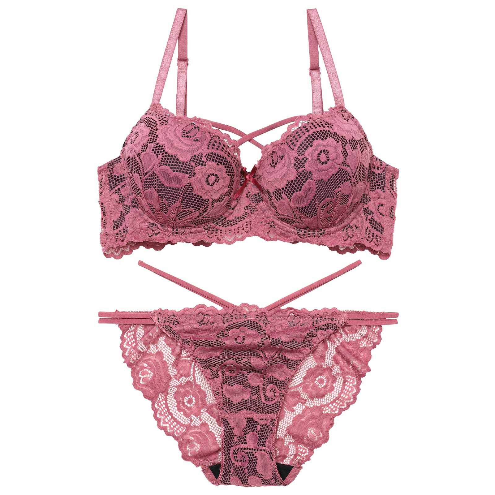 1/22再販!【三上悠亜着用】ローズレーシィストリング育乳脇高ブラジャー&バック透けフルバックショーツ - 【公式】247Lingerie