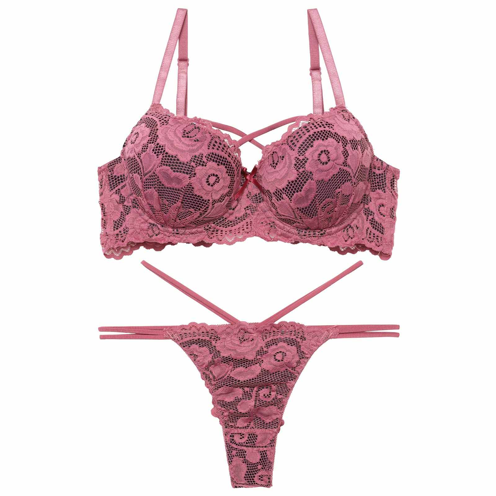 1/22再販!【三上悠亜着用】ローズレーシィストリング育乳脇高ブラジャー&バック透けTバックショーツ - 【公式】247Lingerie