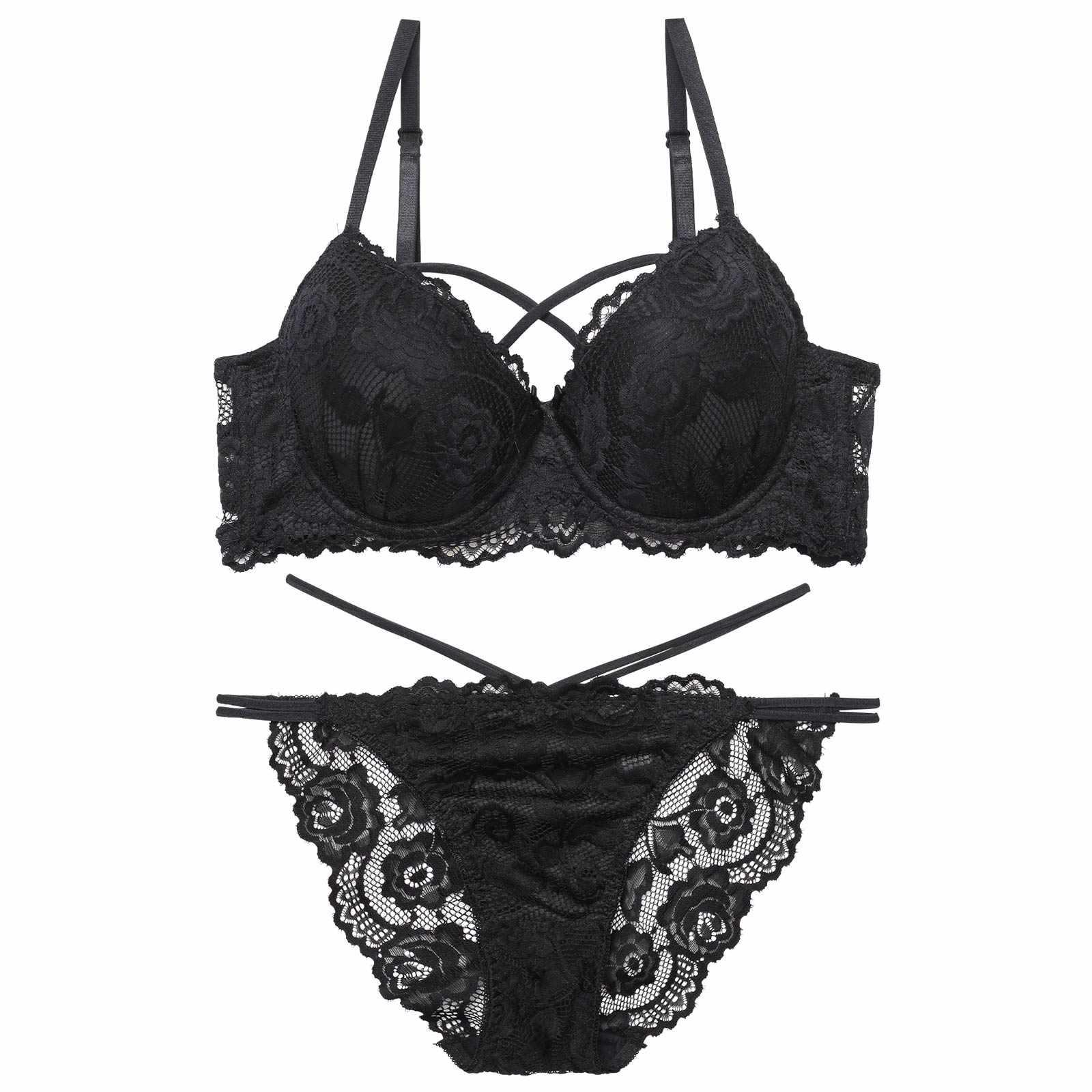 1/22再販!【三上悠亜着用】【EFサイズ】ローズレーシィストリング育乳脇高ブラジャー&バック透けフルバックショーツ - 【公式】247Lingerie