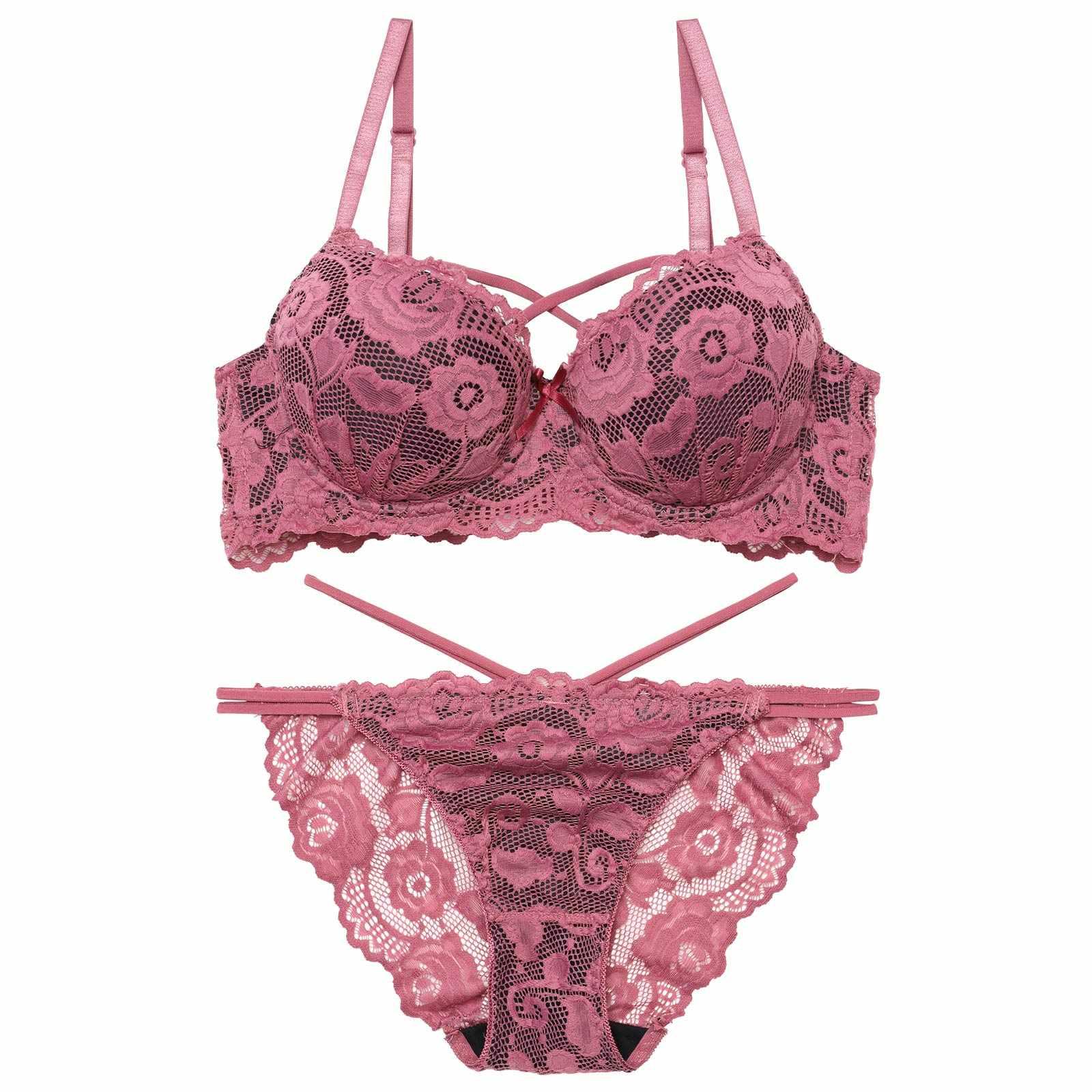 1/22再販!【三上悠亜着用】【EFサイズ】ローズレーシィストリング育乳脇高ブラジャー&バック透けフルバックショーツ - 【公式】247Lingerie