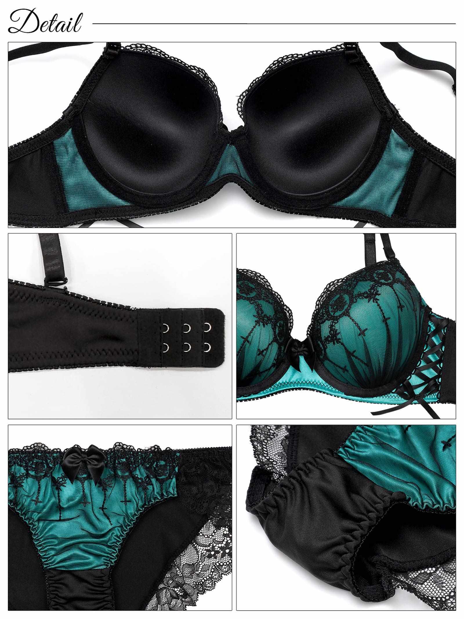 ラビリンスシアーレースアップブラジャー&フルバックショーツ - 【公式】247Lingerie