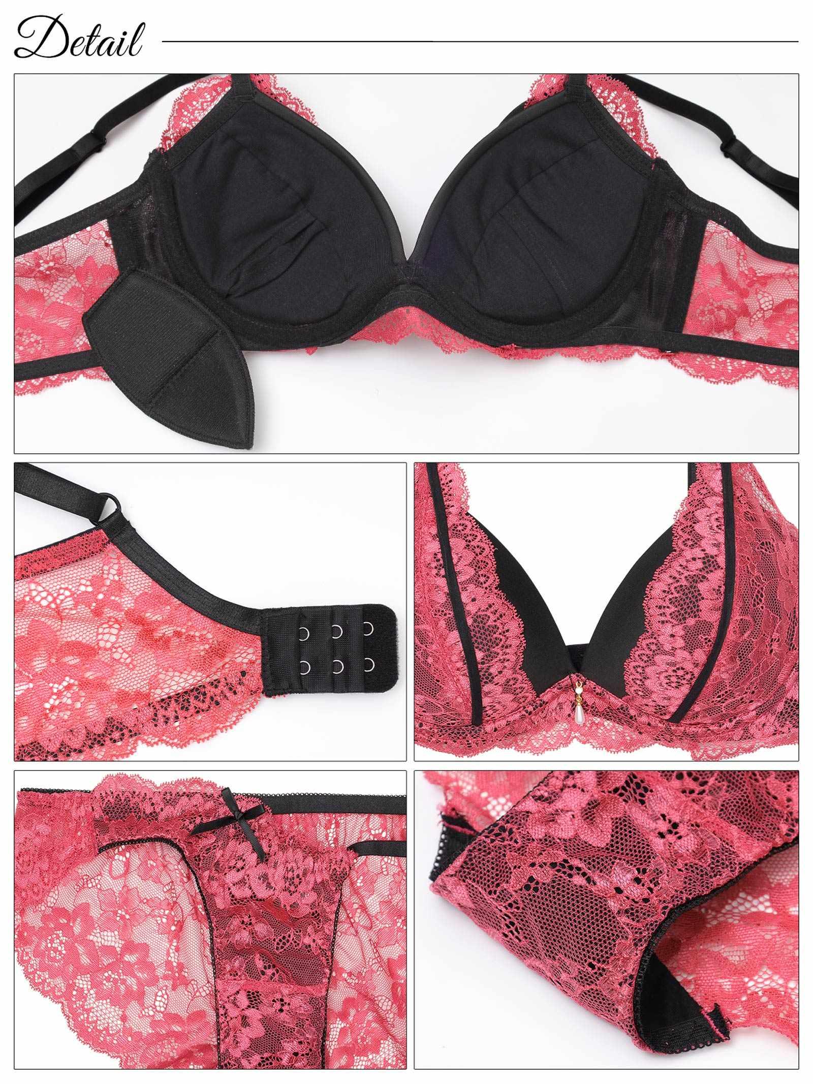 ディープグラマラスレーシィ育乳脇高ブラジャー&バック透けフルバックショーツ - 【公式】247Lingerie