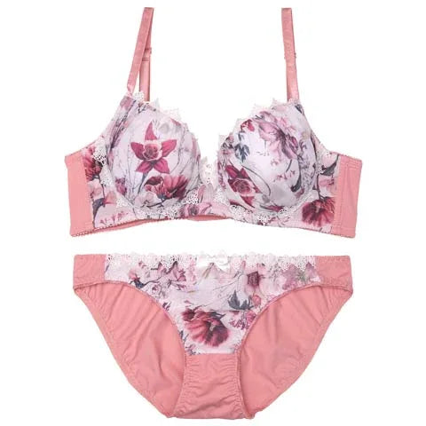 ヘブンリーフルール育乳脇高ブラジャー&フルバックショーツ