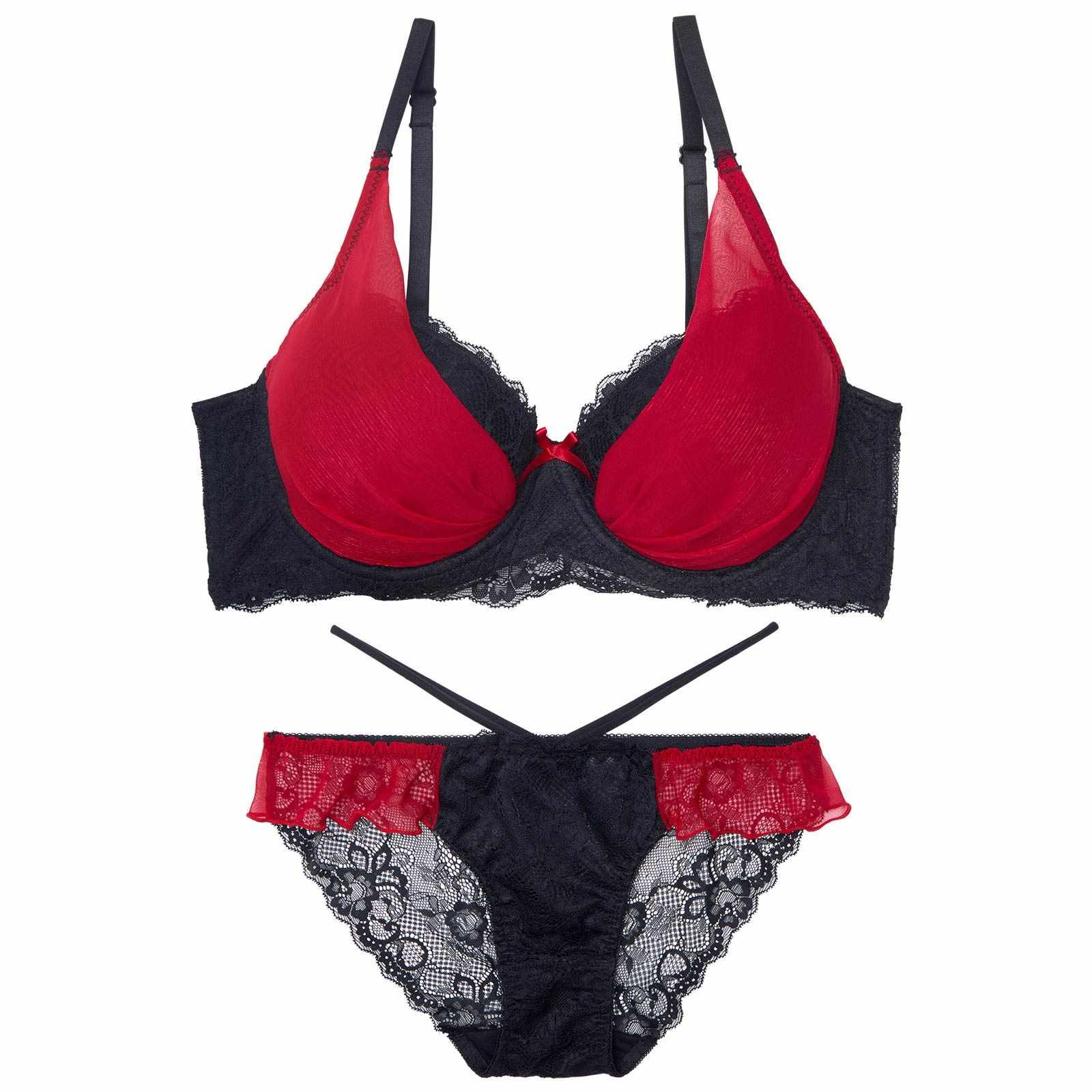 【三上悠亜着用】ラグジュアリーチュールカップ育乳脇高ブラジャー&バック透けフルバックショーツ