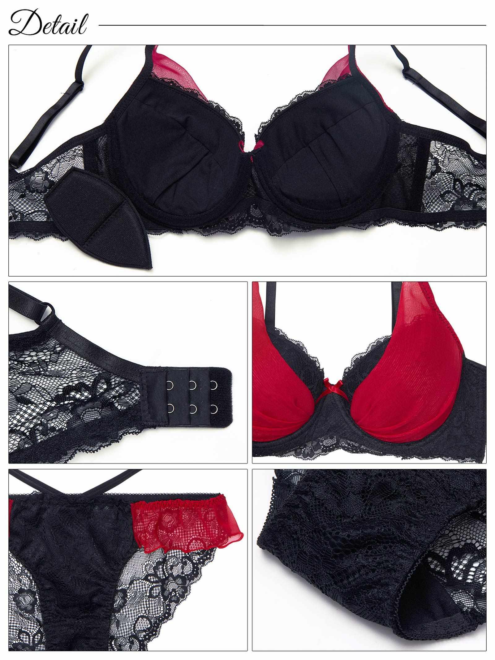 6/23新作!【三上悠亜着用】ラグジュアリーチュールカップ育乳脇高ブラジャー&バック透けフルバックショーツ
