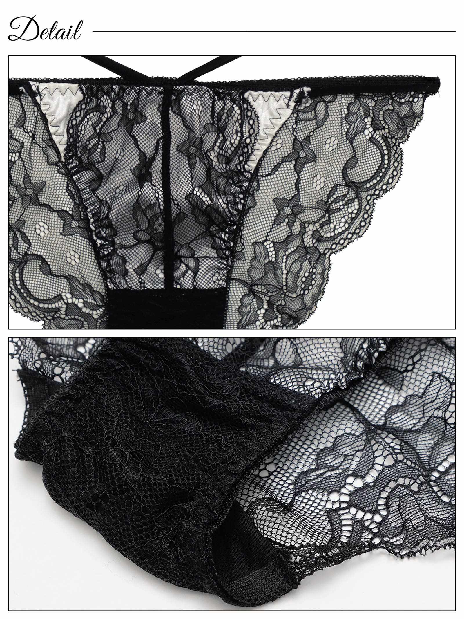 6/20新作!ブリリアントサテンレーシィブラジャー&バック透けフルバックショーツ