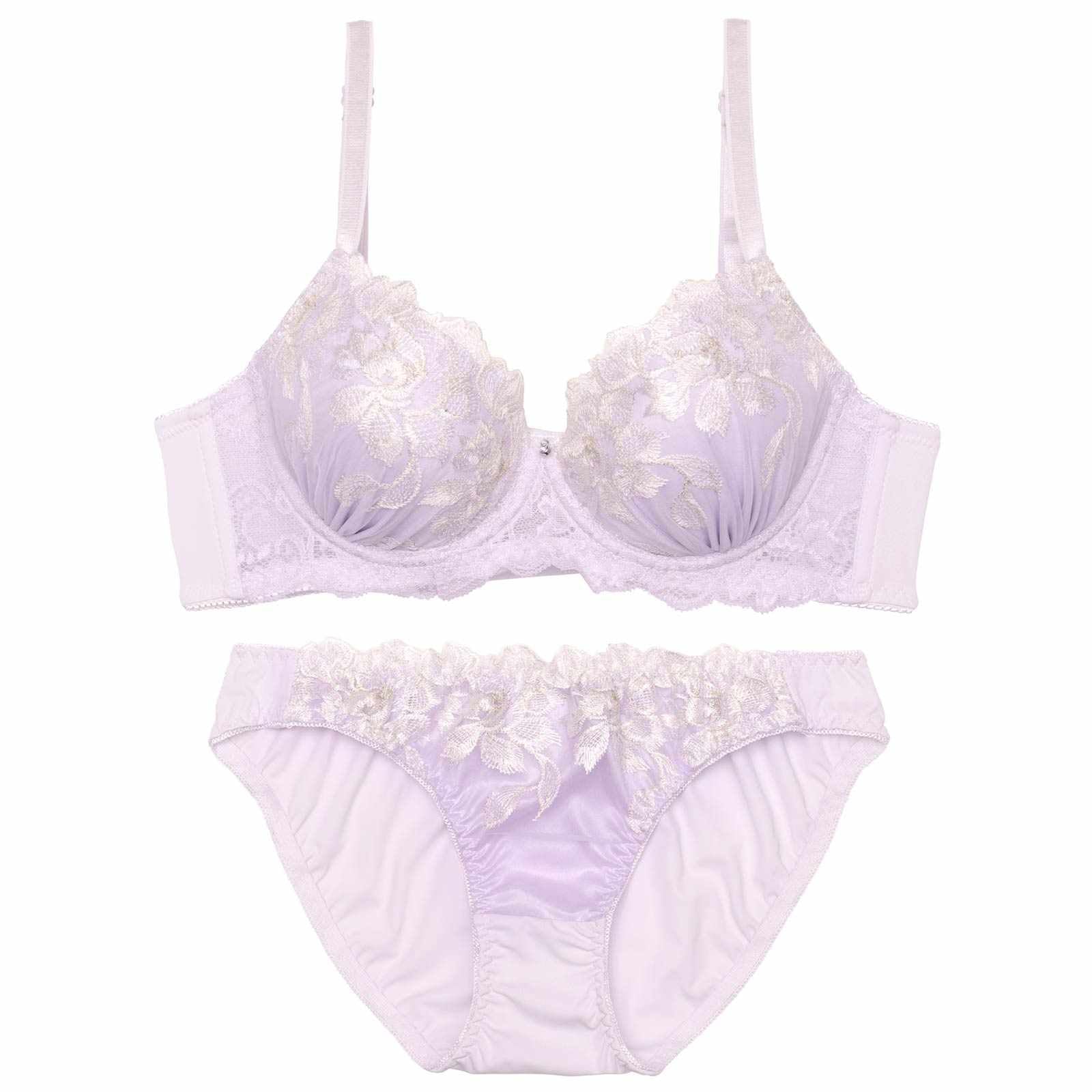 エレガントペタルブルーム育乳脇高ブラジャー&フルバックショーツ