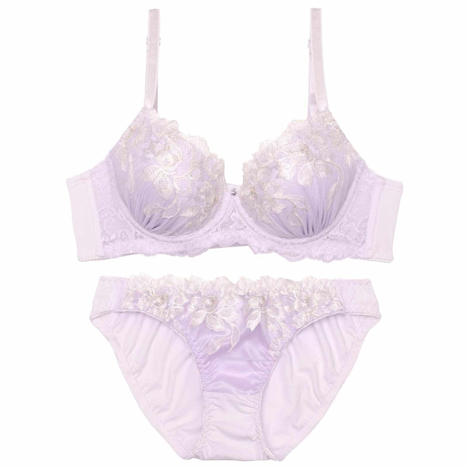 エレガントペタルブルーム育乳脇高ブラジャー&フルバックショーツ