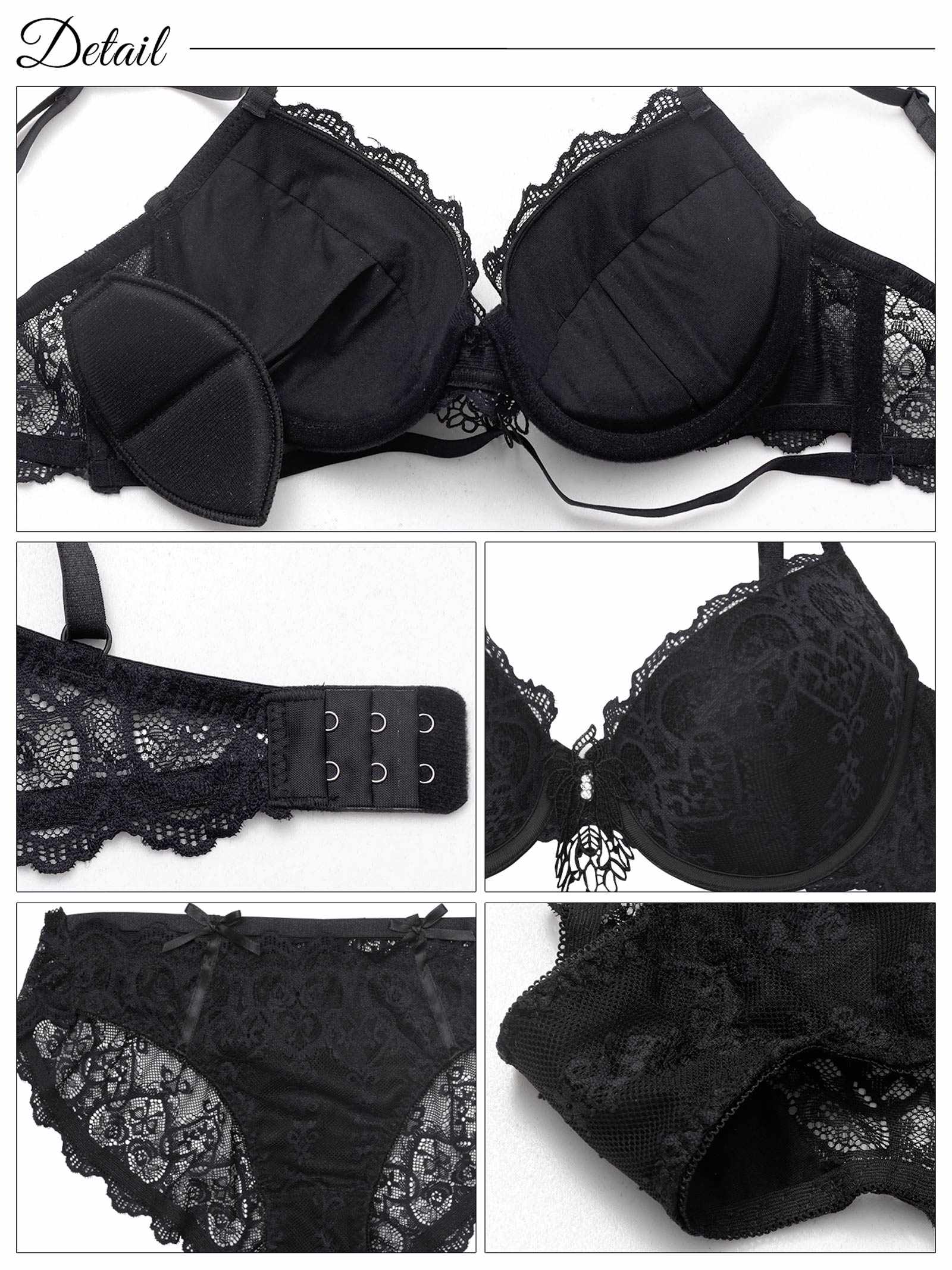 7/21新作!【EFサイズ】ヴィーナスシルエットレースブラジャー&バック透けフルバックショーツ