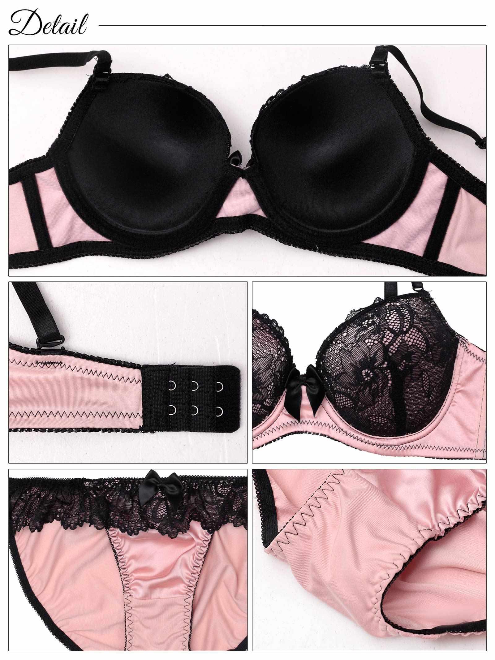 9/15新作!ロマンティックビターレースブラジャー&フルバックショーツ