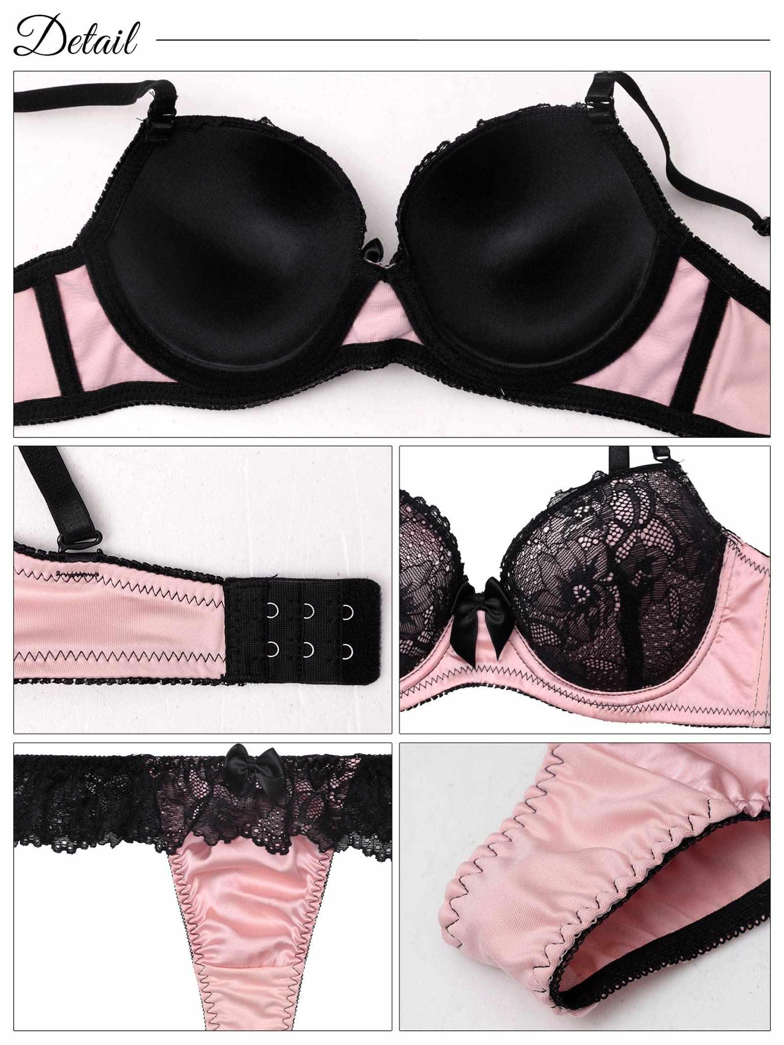 9/15新作!ロマンティックビターレースブラジャー&Tバックショーツ