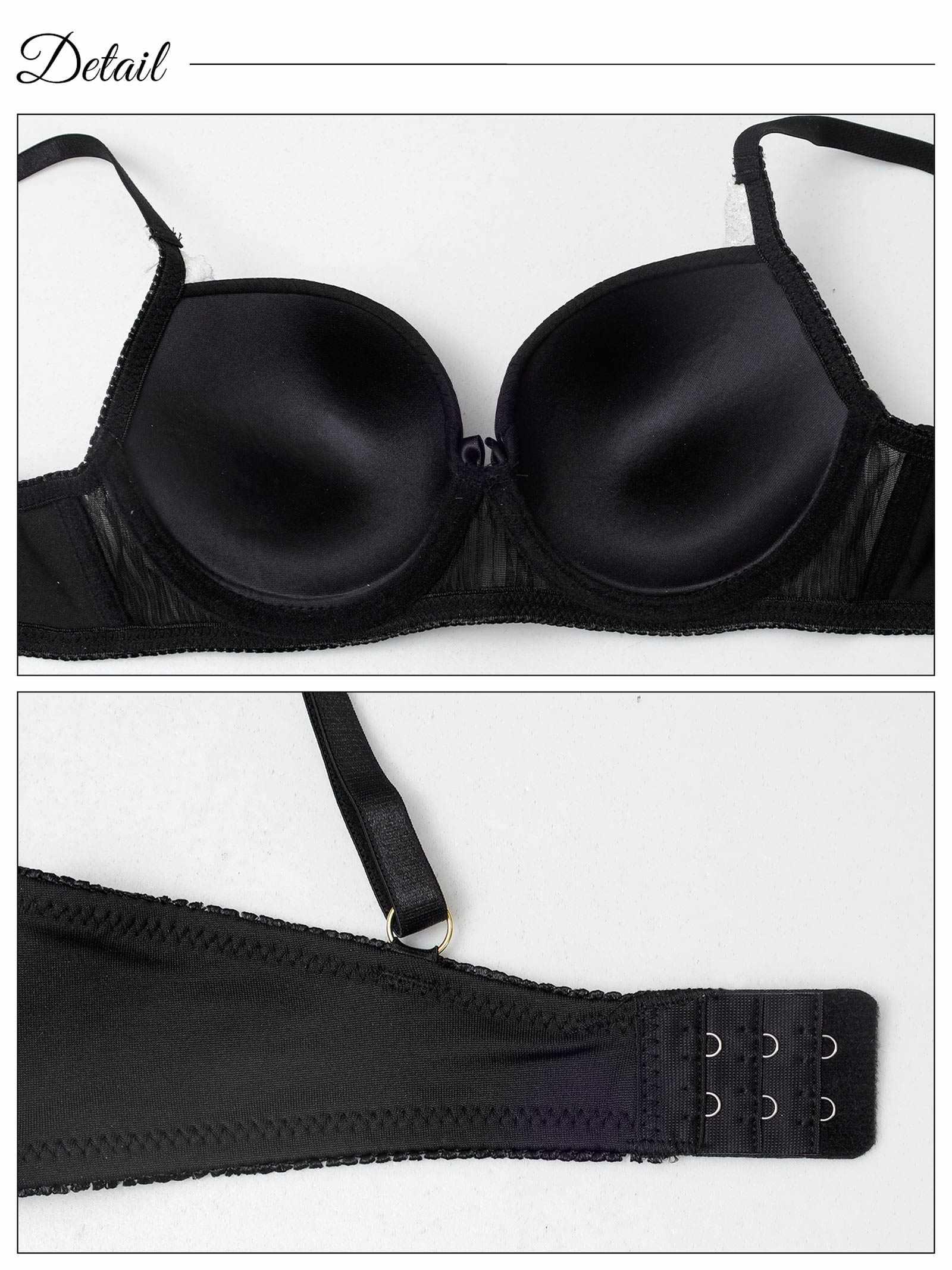 10/15新作!プリーツフラワーレースブラジャー&フルバックショーツ