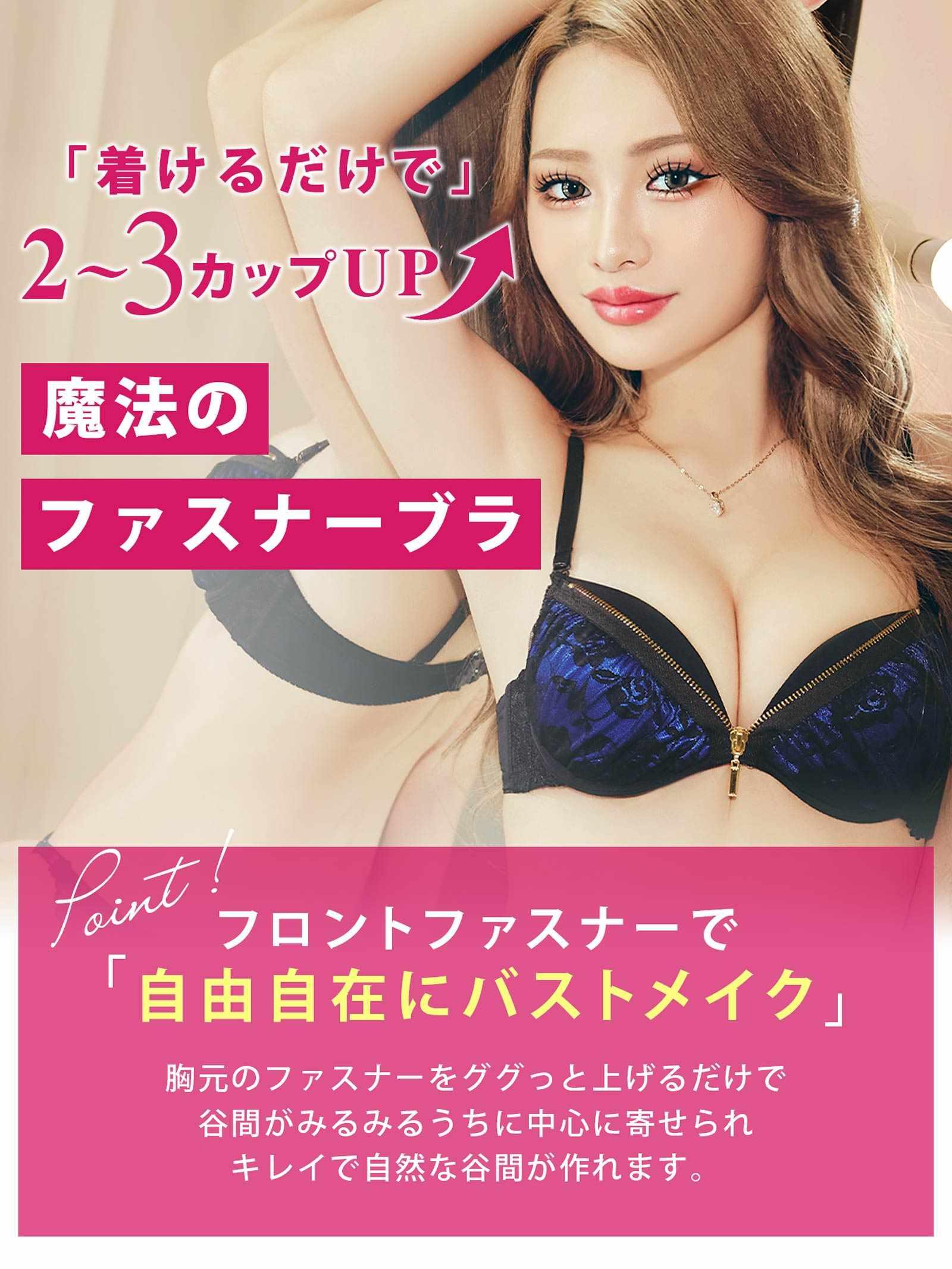 12/19新作!【EFサイズ】ロージーレースファスナーブラジャー&バック透けTバックショーツ