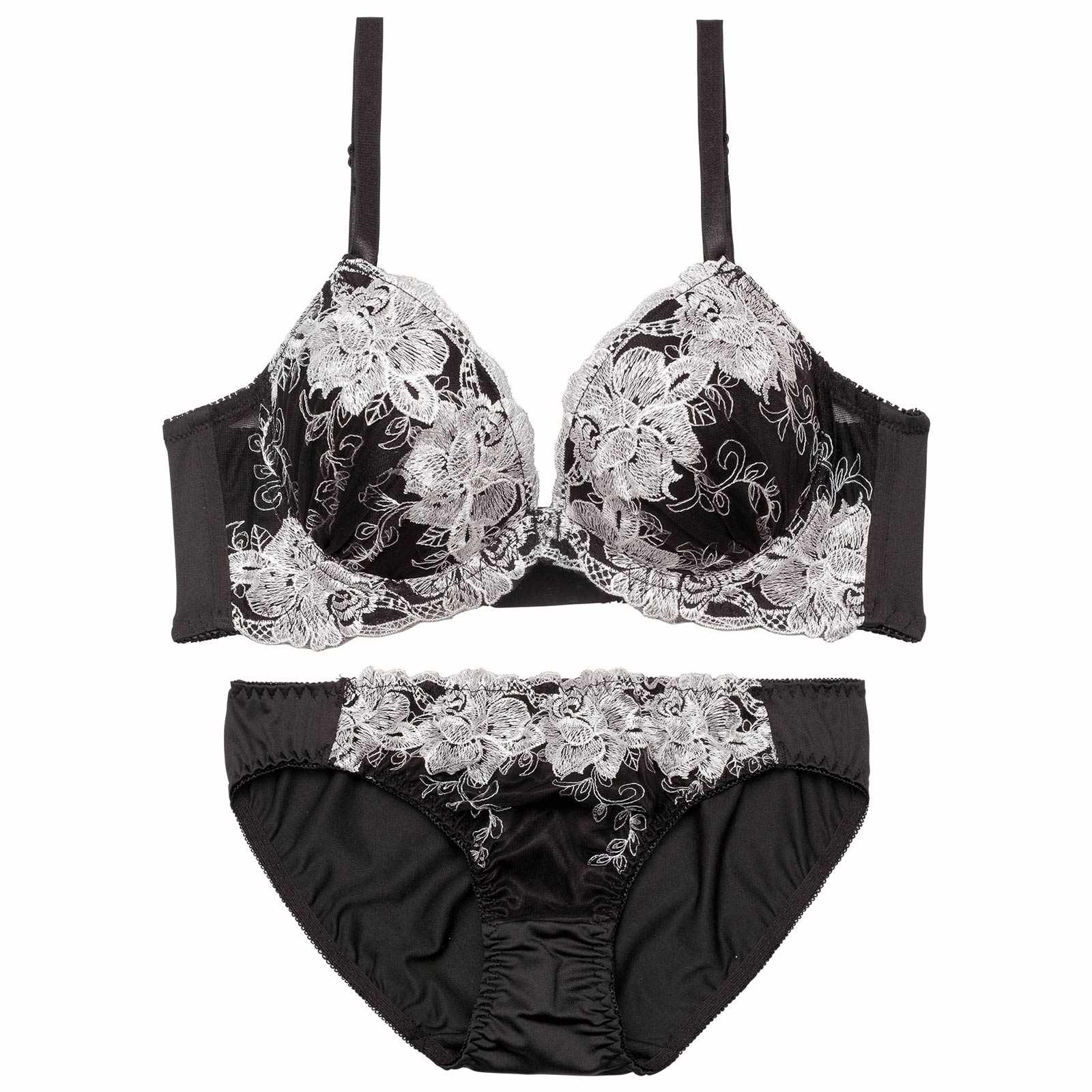 1/30新作!フローラルブルーム育乳脇高ブラジャー&フルバックショーツ