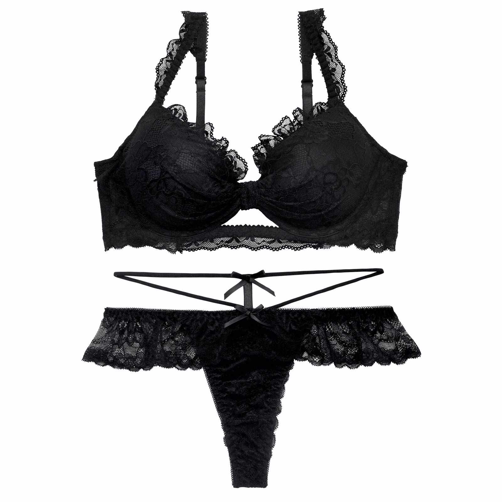 4/22新作!【かとゆり着用】ドーリーリボンコードブラジャー&バック透けTバックショーツ