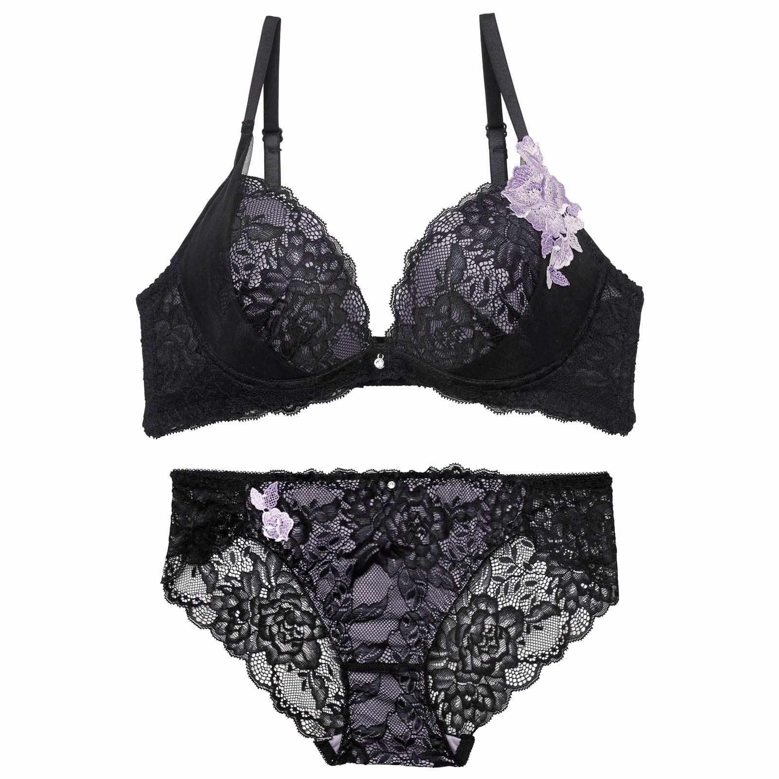 【三上悠亜着用】クラシックレーシィローズブラジャー&バック透けフルバックショーツ