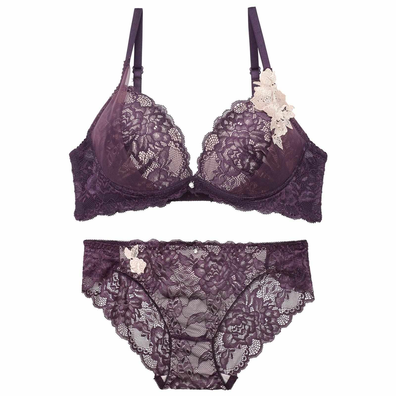 【三上悠亜着用】クラシックレーシィローズブラジャー&バック透けフルバックショーツ