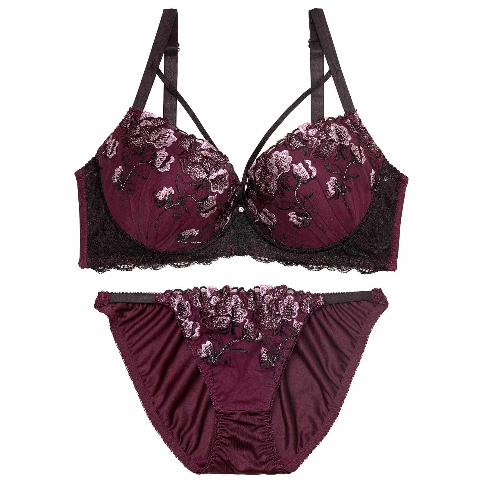 3/11新作!【EFサイズ】グロリアスコードフラワーブラジャー&フルバックショーツ