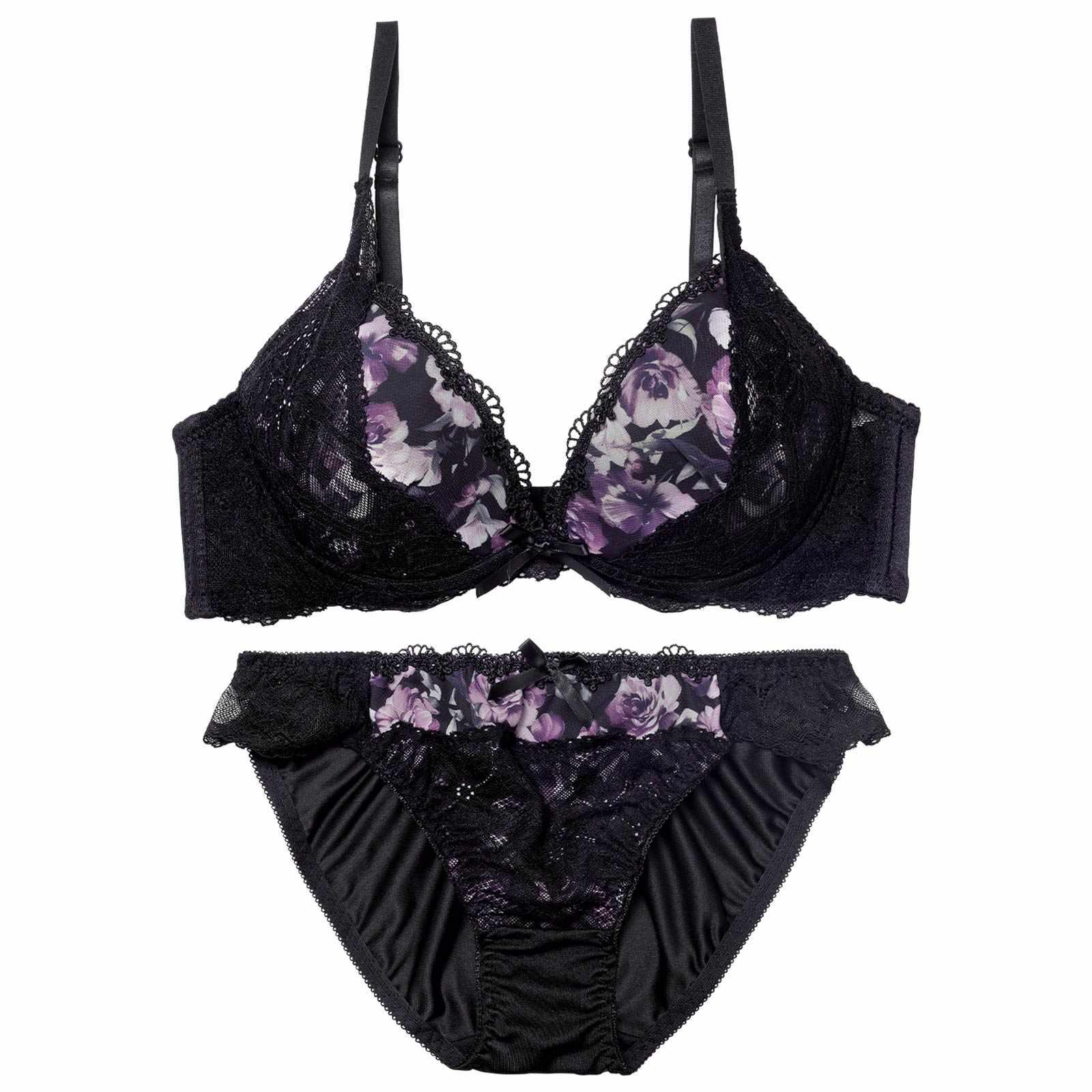 2/18新作!ピュアローズヴェールブラジャー&フルバックショーツ