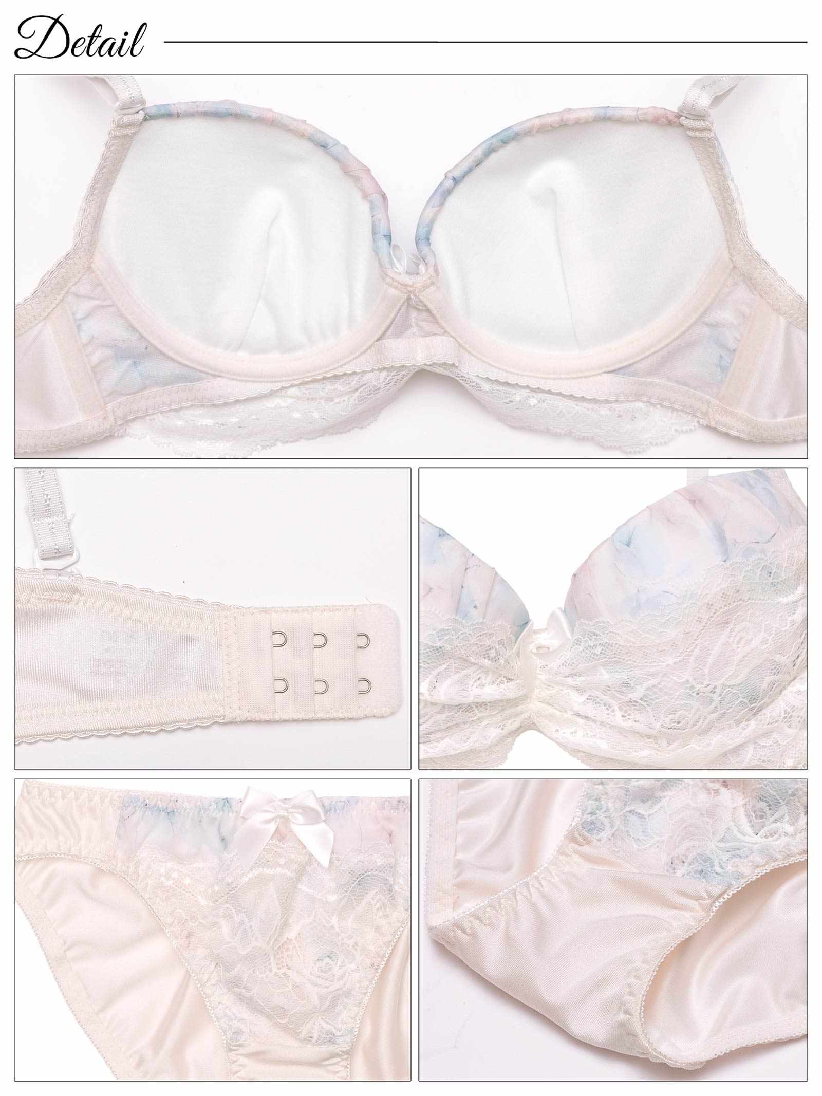 9/8新作!ドリーミーフローラルレースブラジャー&フルバックショーツ