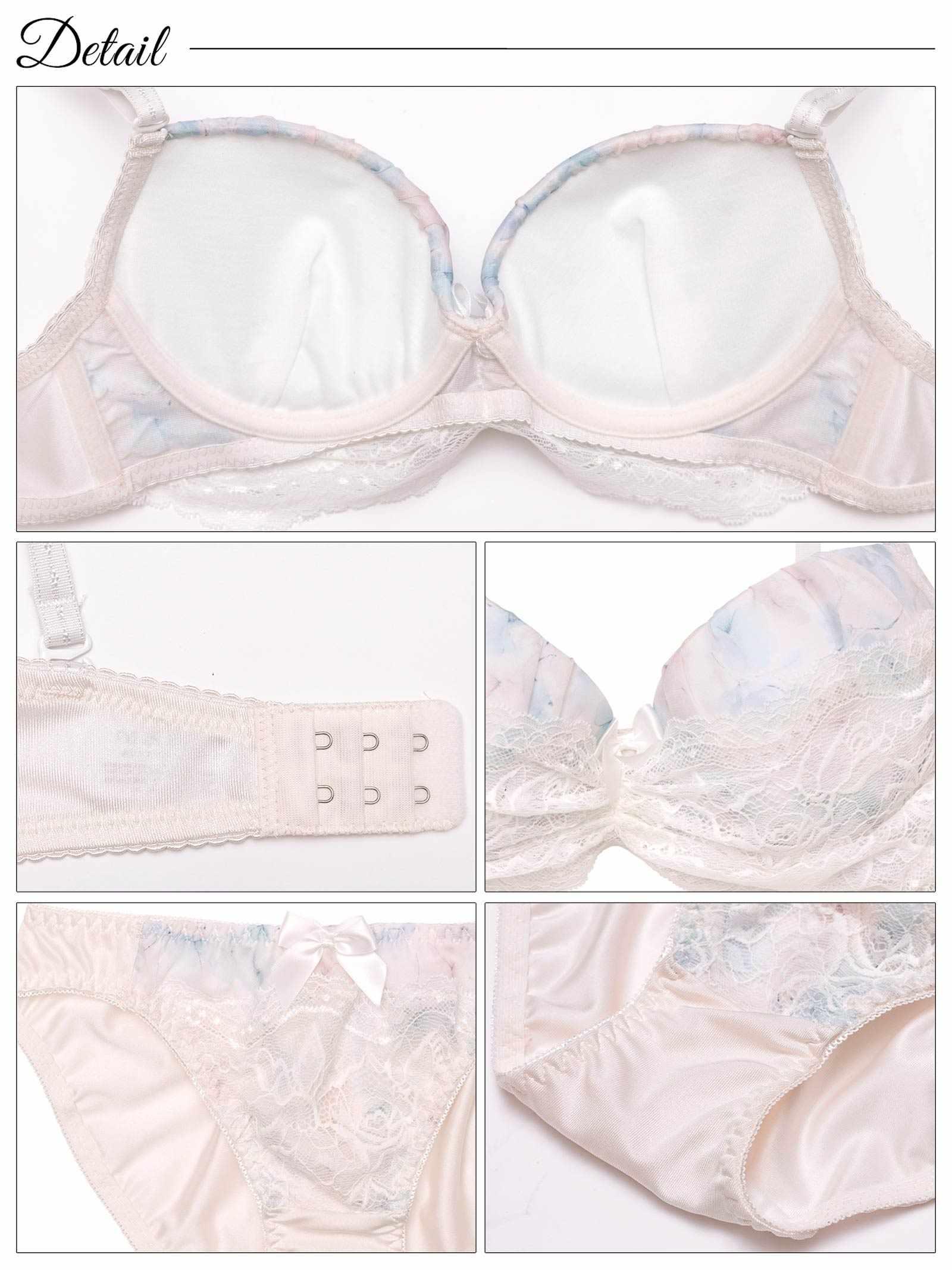 9/8新作!ドリーミーフローラルレースブラジャー&フルバックショーツ