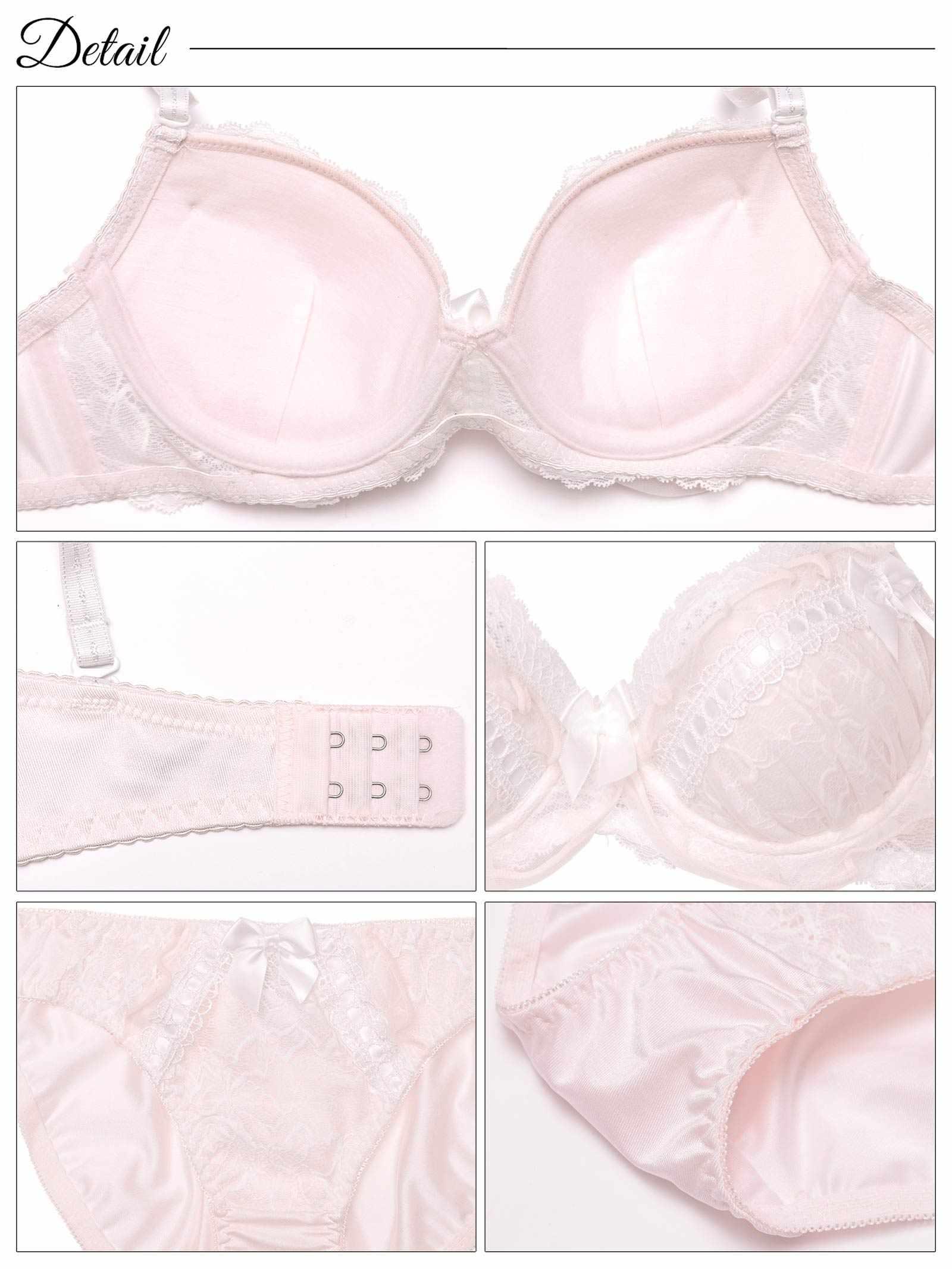 9/15新作!ピュアリーリボンレースブラジャー&フルバックショーツ