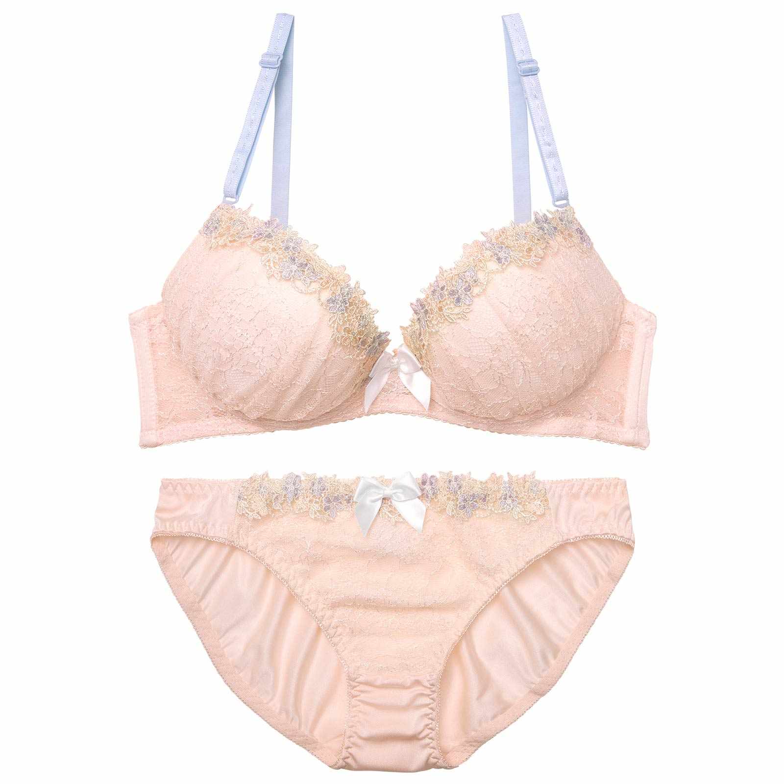 ミスティフルールラインブラジャー&フルバックショーツ