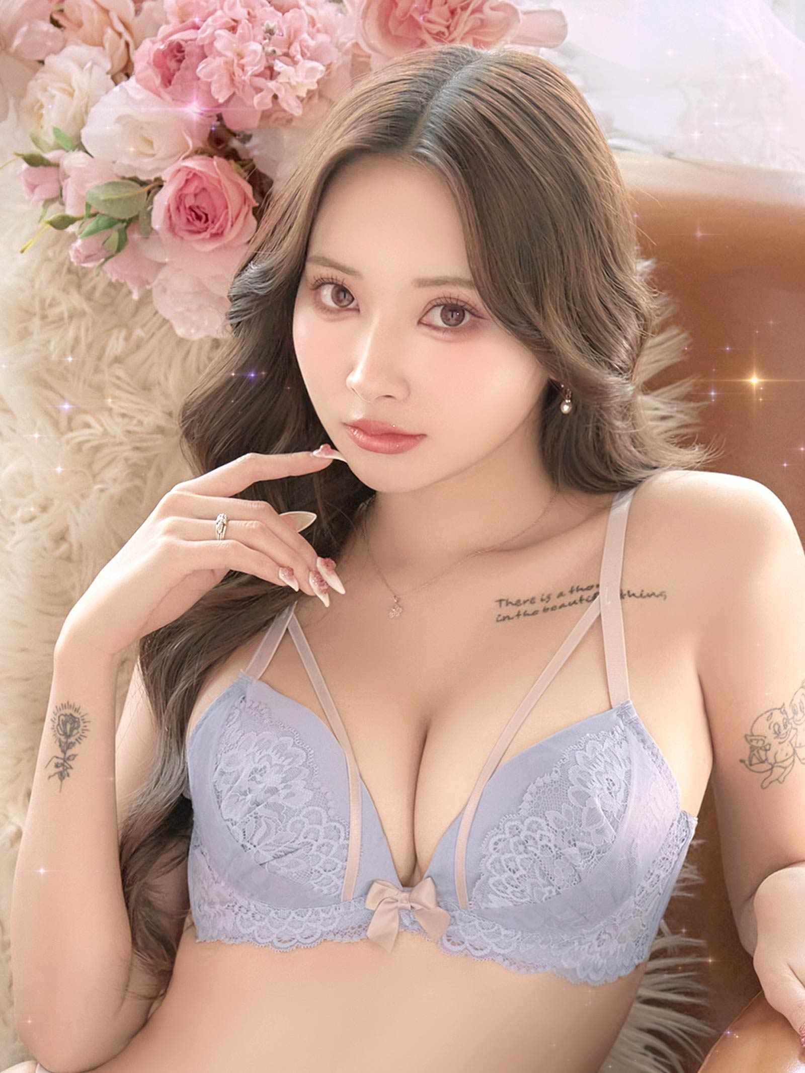 4/17新作!ダスティコードレースブラジャー&Tバックショーツ