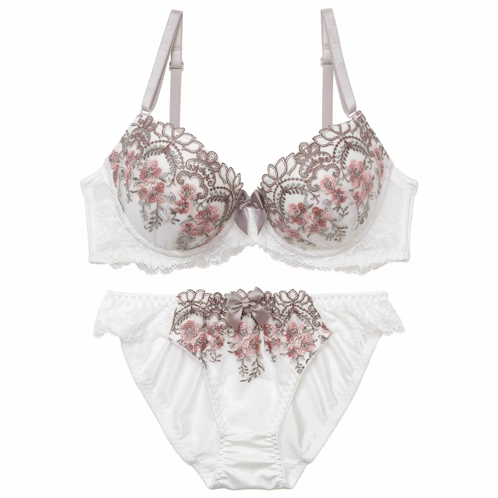 1/21新作!フルールリボンチュールブラジャー&フルバックショーツ