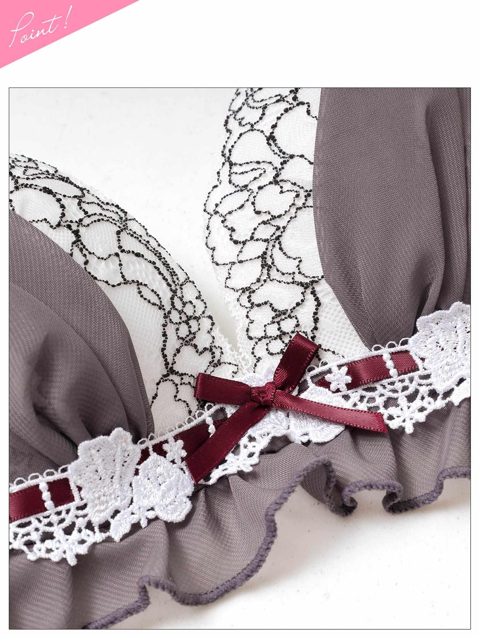 12/8新作!スウィートフリルシフォンブラジャー&フルバックショーツ