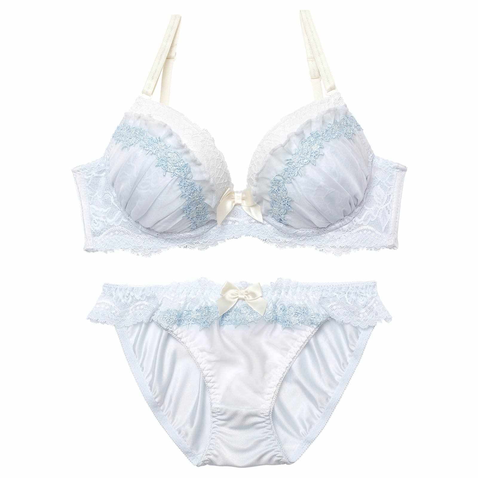 2/9新作!パステルスウィートフリルブラジャー&フルバックショーツ