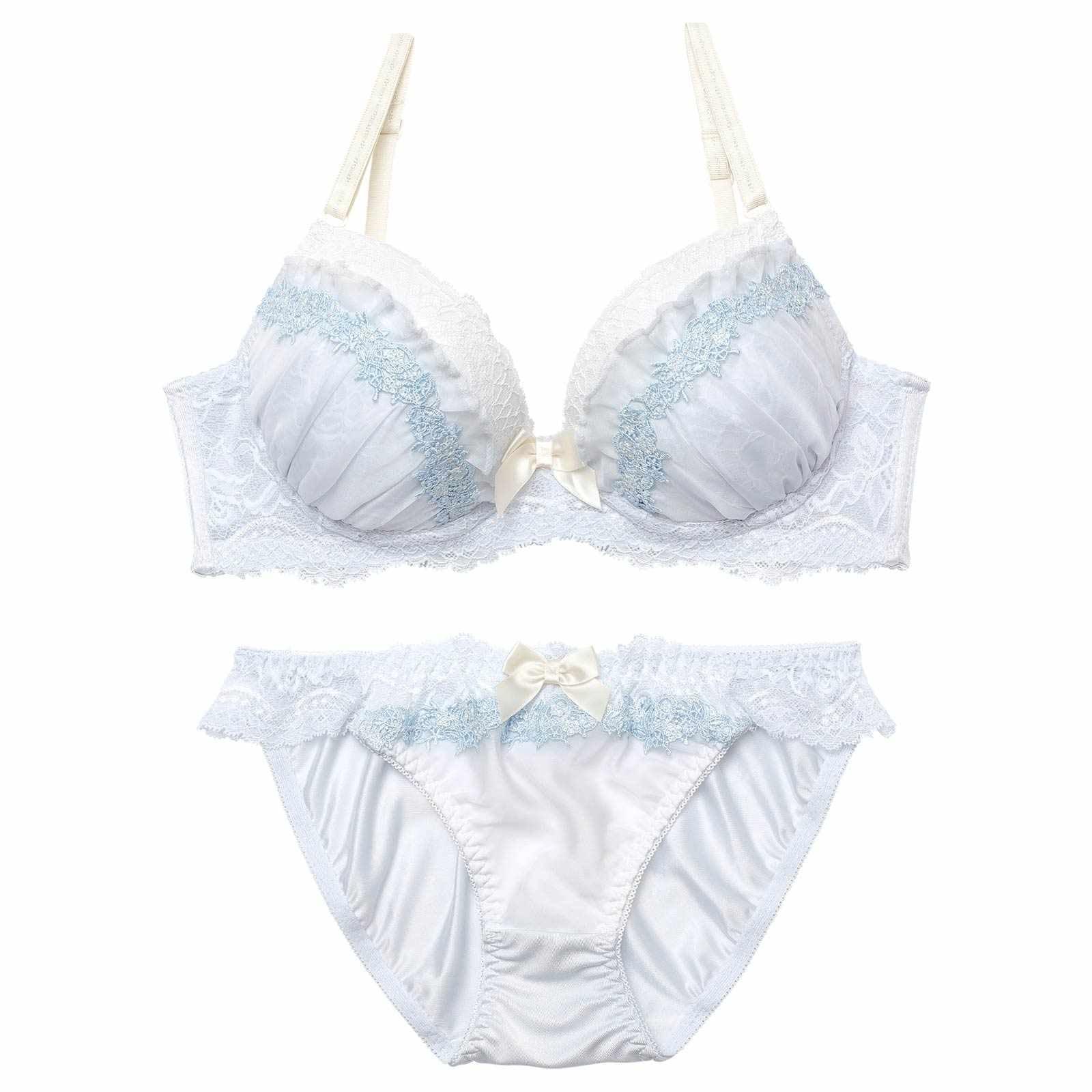 2/9新作!パステルスウィートフリルブラジャー&フルバックショーツ