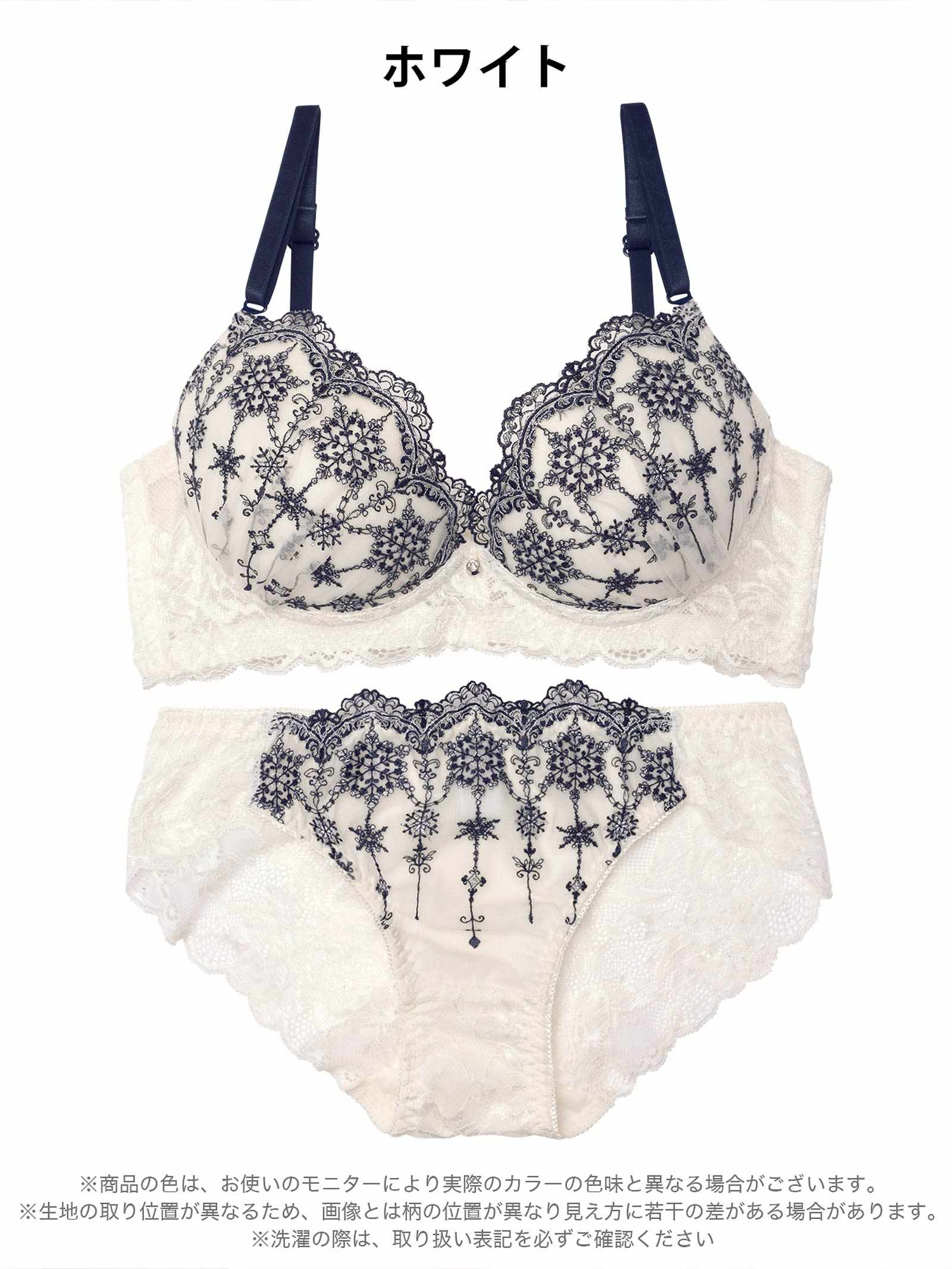 4/6新作!【EFサイズ】シャイニークリスタルブラジャー&バック透けフルバックショーツ