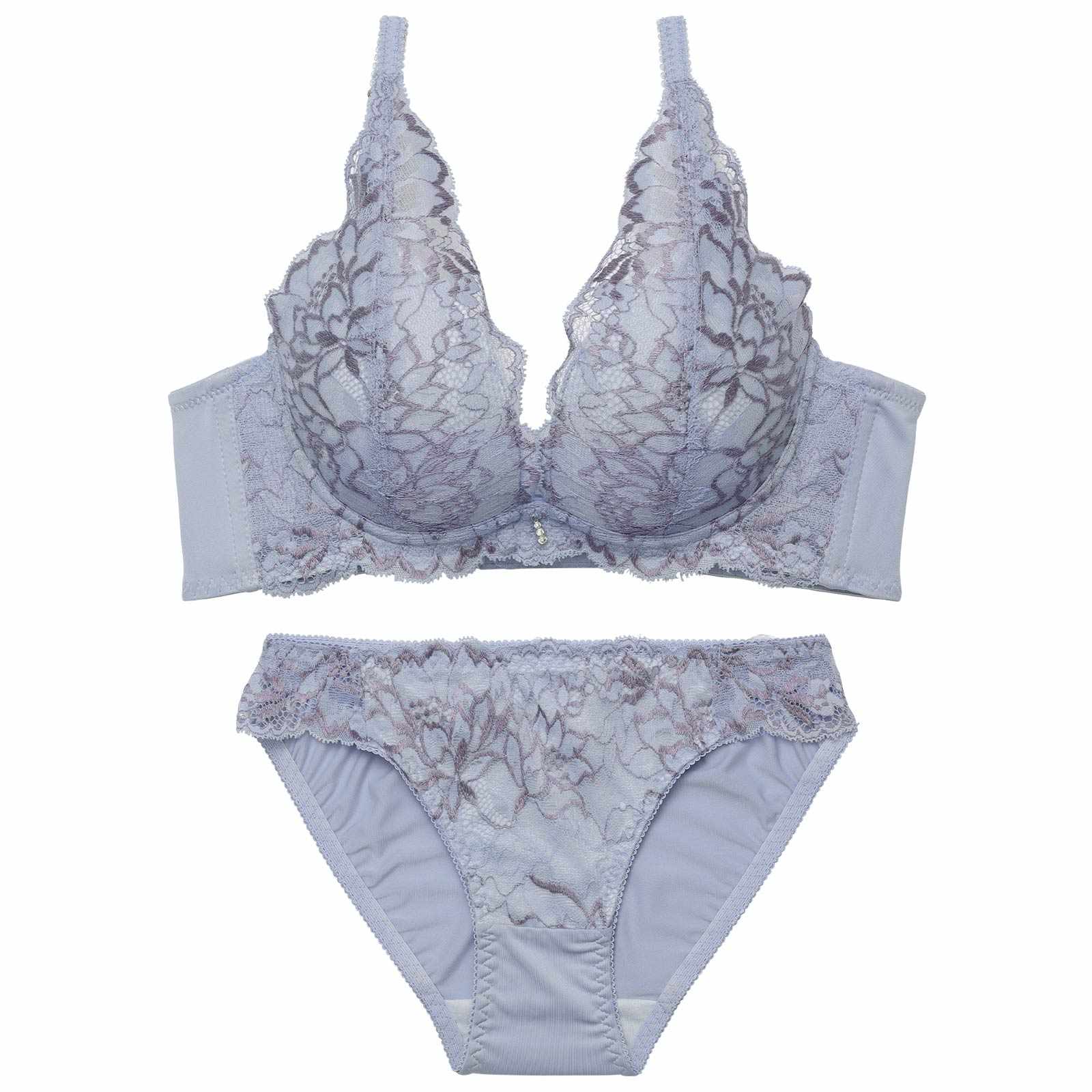 3/18新作!エレガントレースブルーム育乳脇高ブラジャー&フルバックショーツ