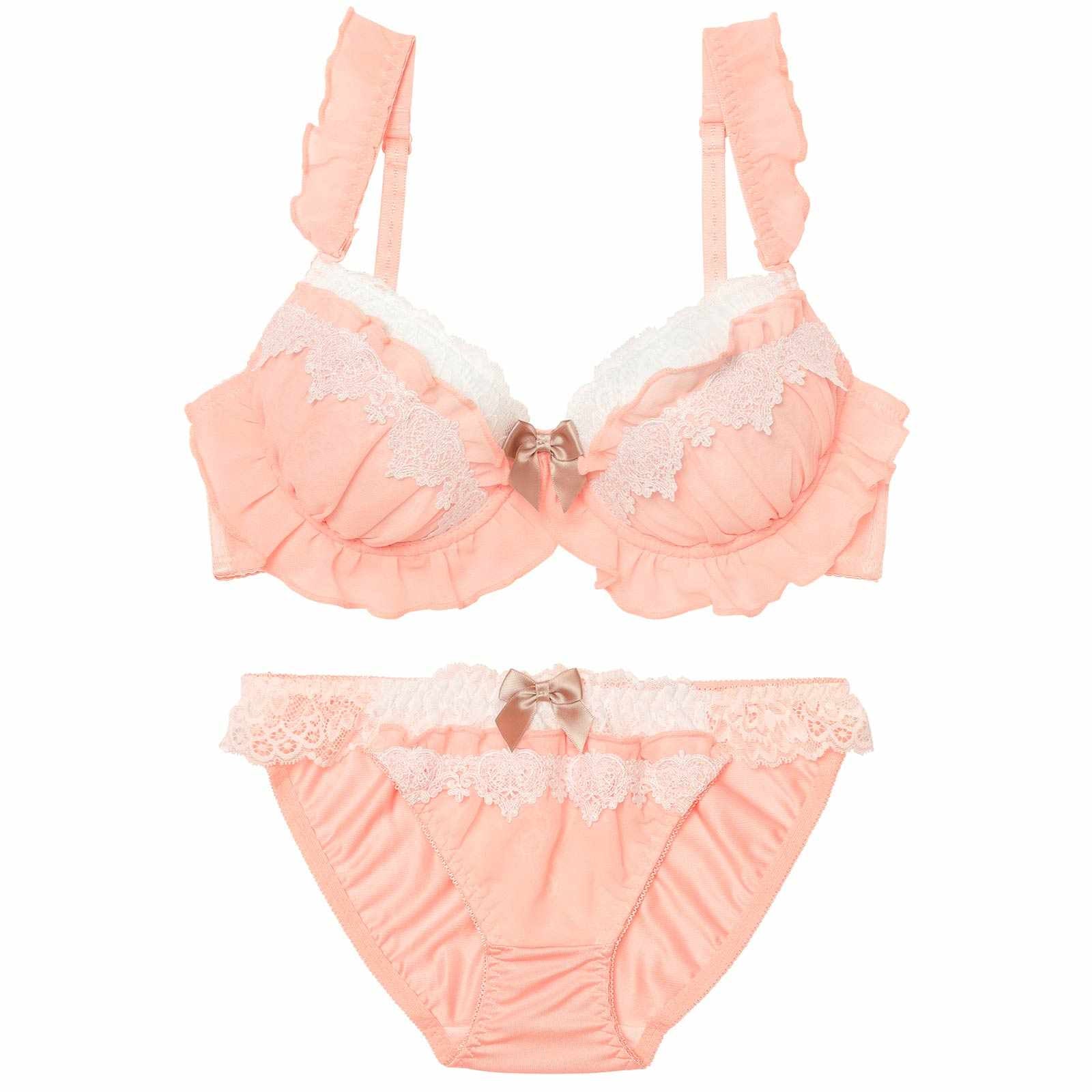 3/11新作!スウィートシフォンホイップブラジャー&フルバックショーツ