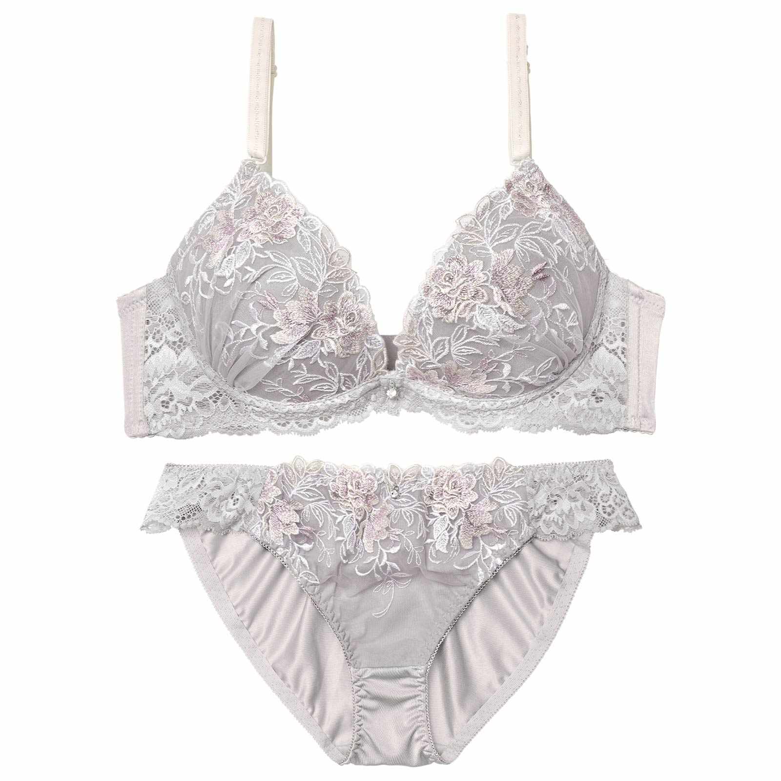 4/14再販!ルミエールフルールレーシィブラジャー&フルバックショーツ