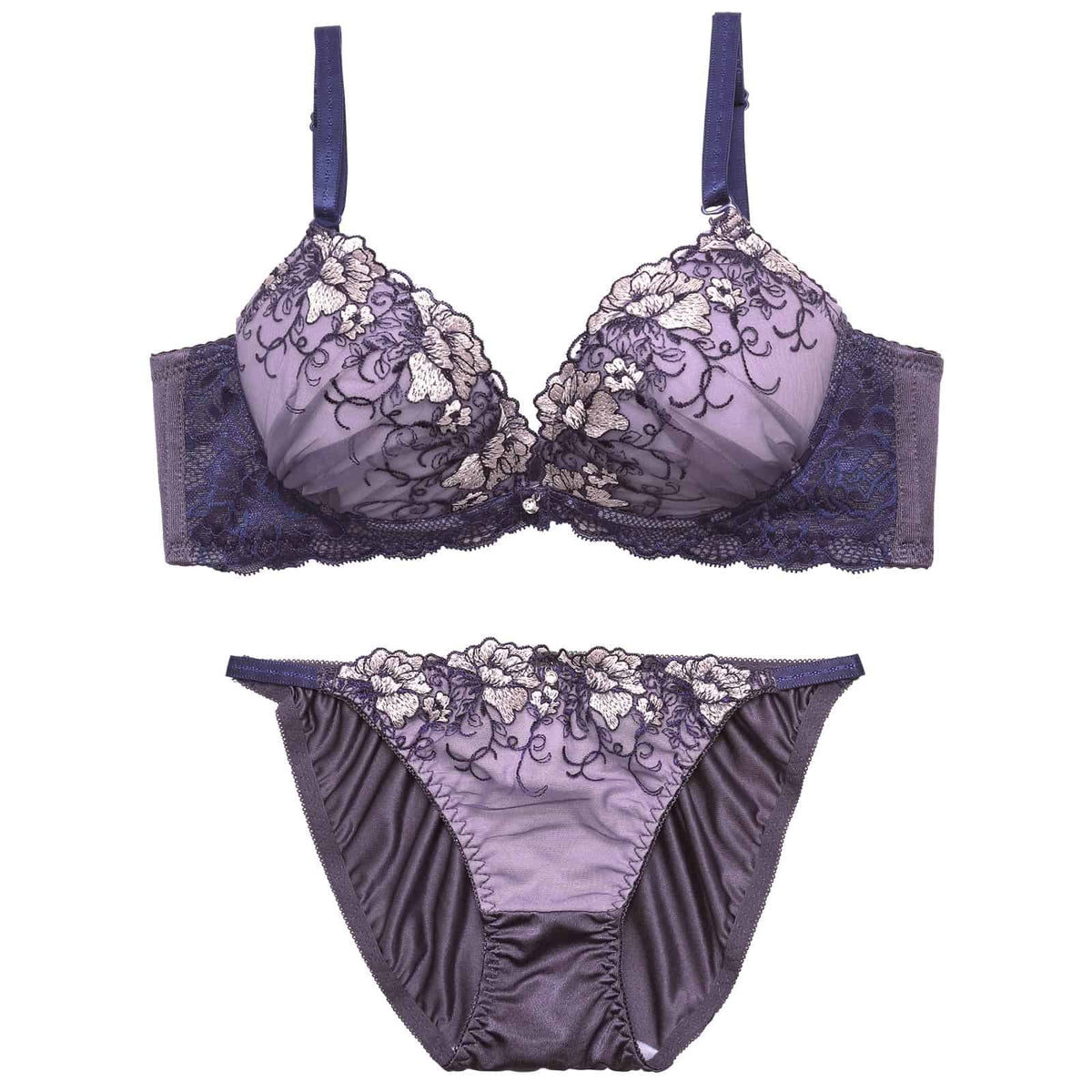 10/16新作!グラマラスブルーム育乳脇高ブラジャー&フルバックショーツ