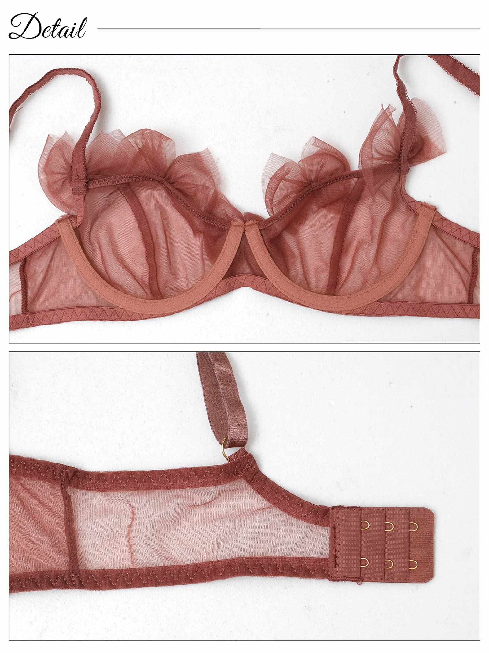 10/1新作!エアリーリボンチュールブラジャー&Tバックショーツ