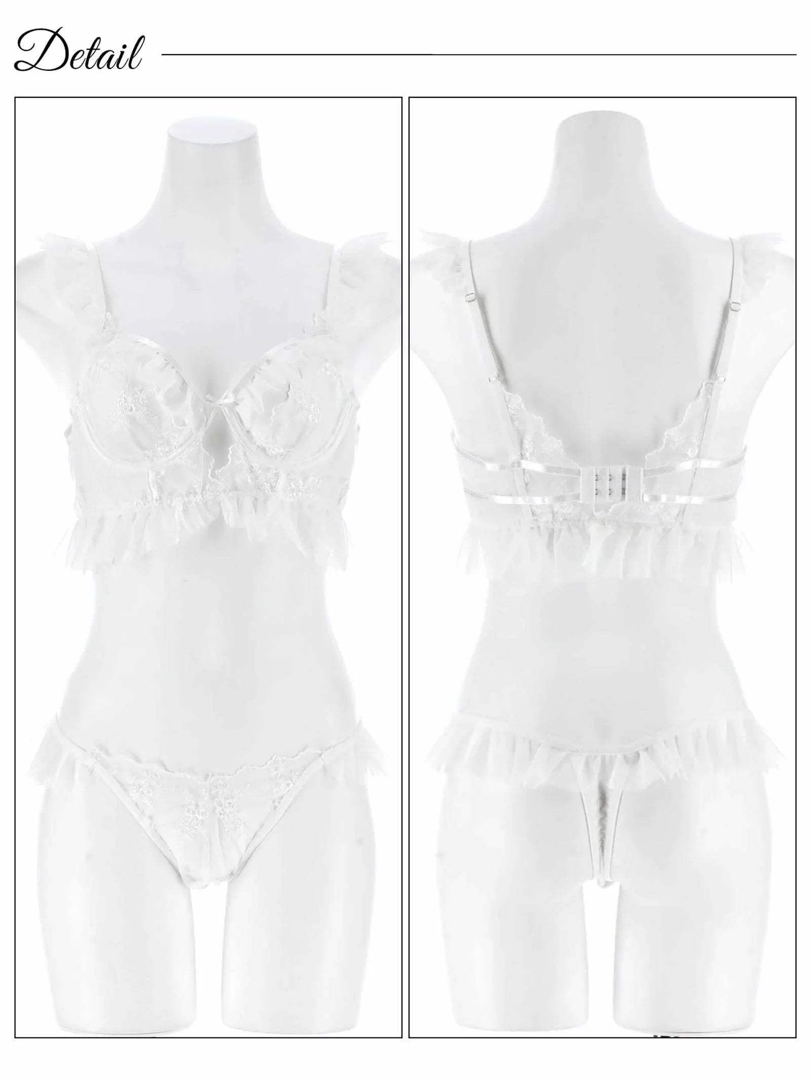 11/10新作!ドレッシーチュールフリルブラジャー&Tバックショーツ