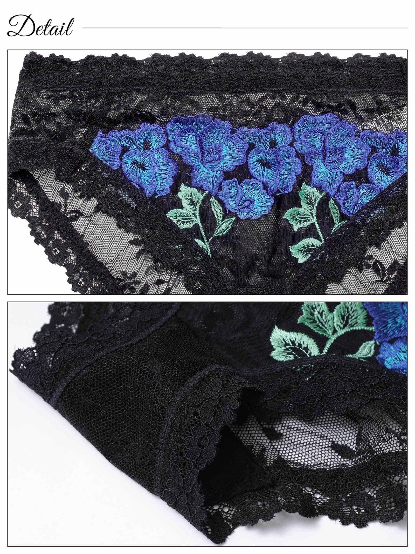 1/29新作!ゴージャスビビットローズブラジャー&バック透けフルバックショーツ