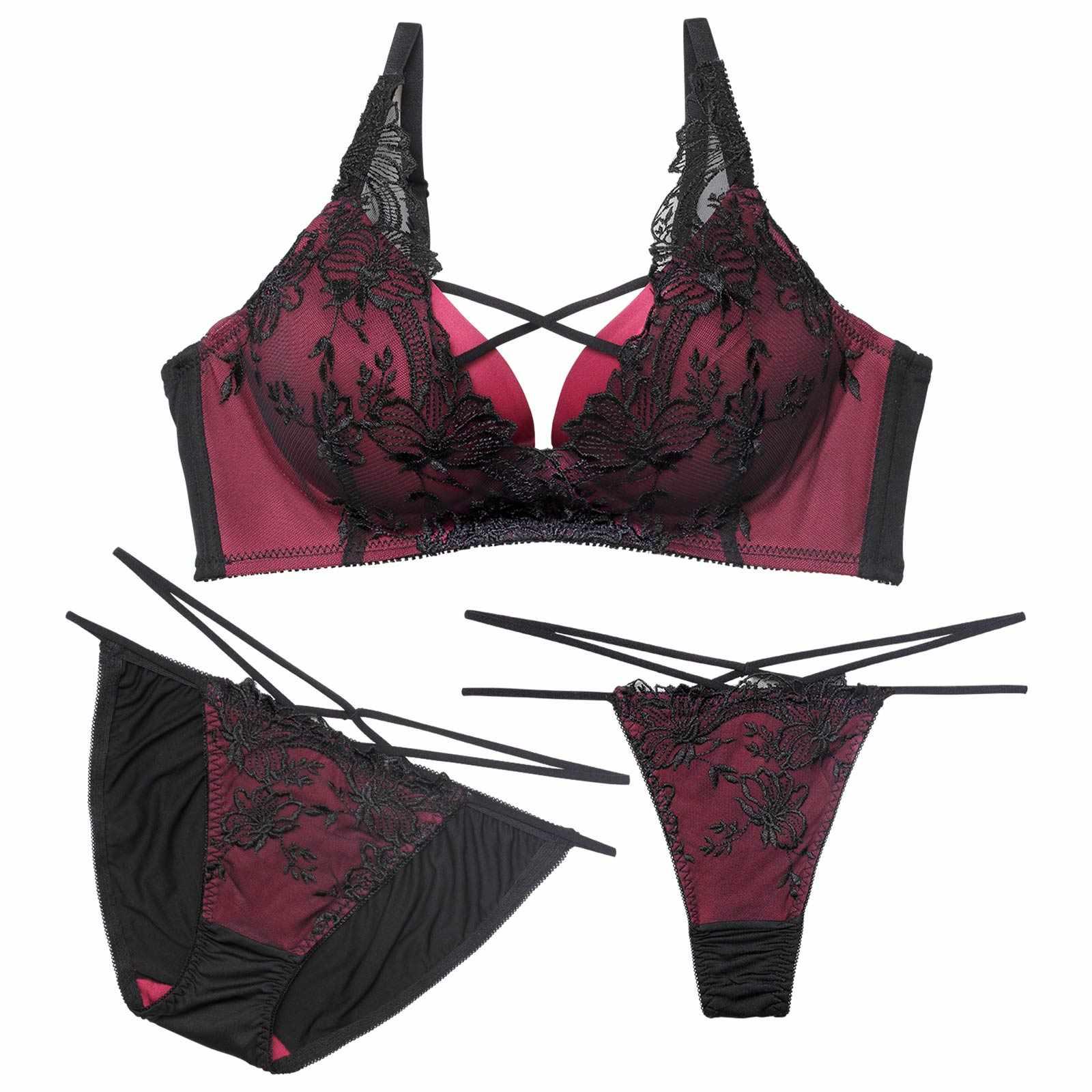 2/6新作!【三上悠亜着用】【3点セット】アリュールレーシィコード育乳脇高ブラジャー&フルバックショーツ&Tバックショーツ