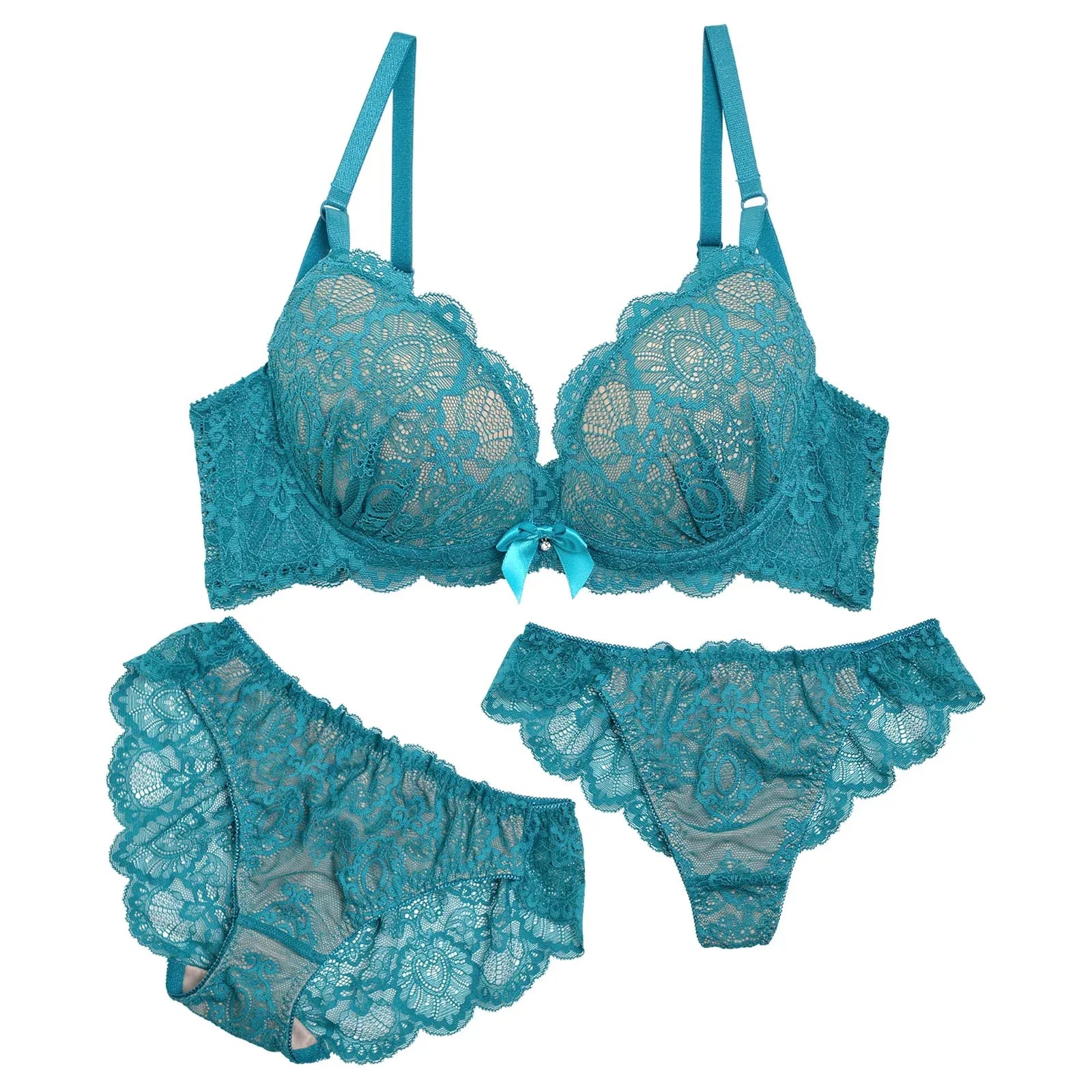 2/10再販!【3点セット】ヴィーナスヌーディブラジャー&バック透けフルバック&ハーフバックショーツ - 【公式】247Lingerie